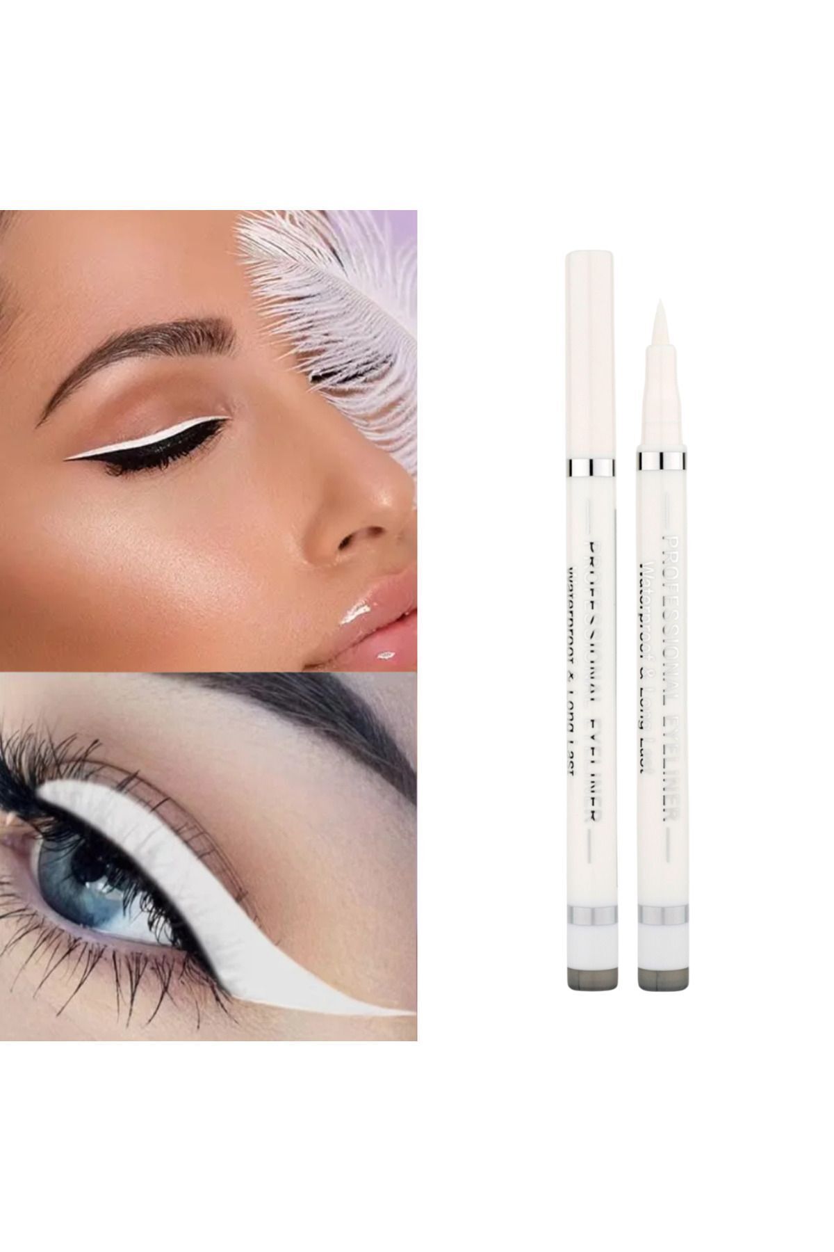Lesvip's Yoğun pigmentli keçeli beyaz mat kalem eyeliner