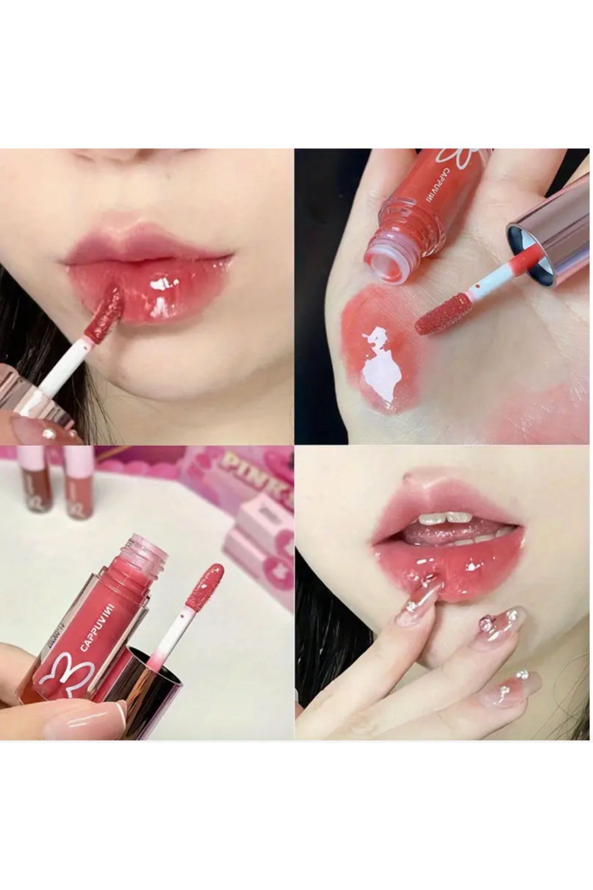 cappuvini Hydrating Lip Care Oil - Natural Moisturizing Gloss, Nemlendirici dudak bakım yağı