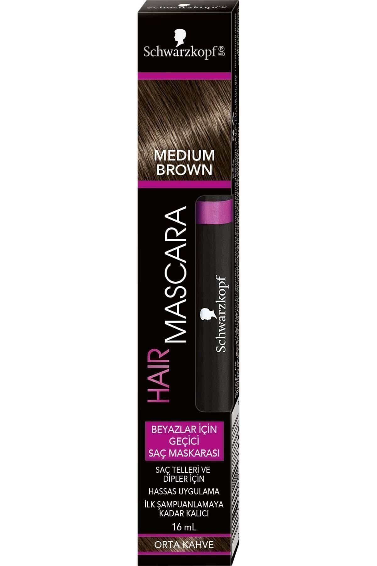 Schwarzkopf Saç Maskarası Siyah Orta Kahve