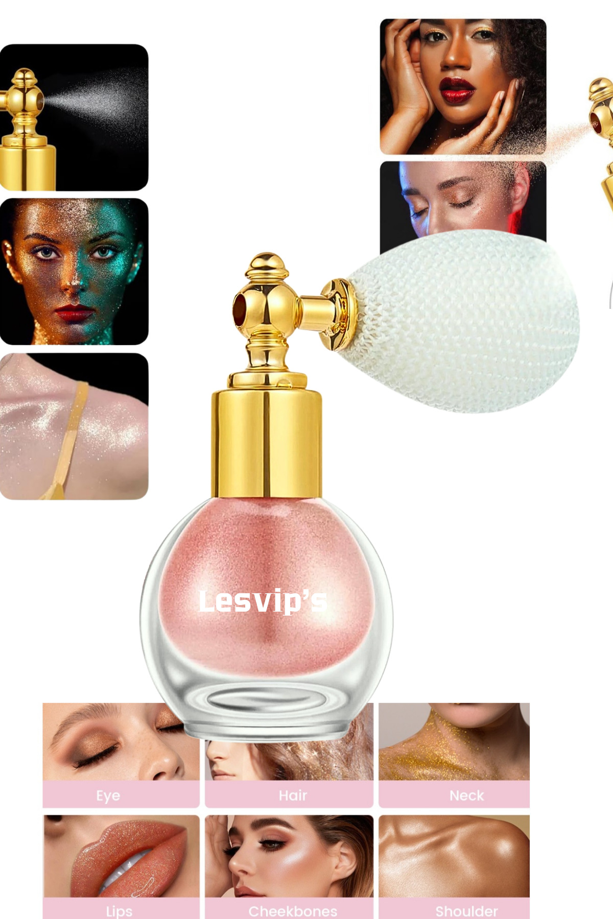 Lesvip's Işıltılı Yüz ve vücut simi pırıltılı aydınlatıcı