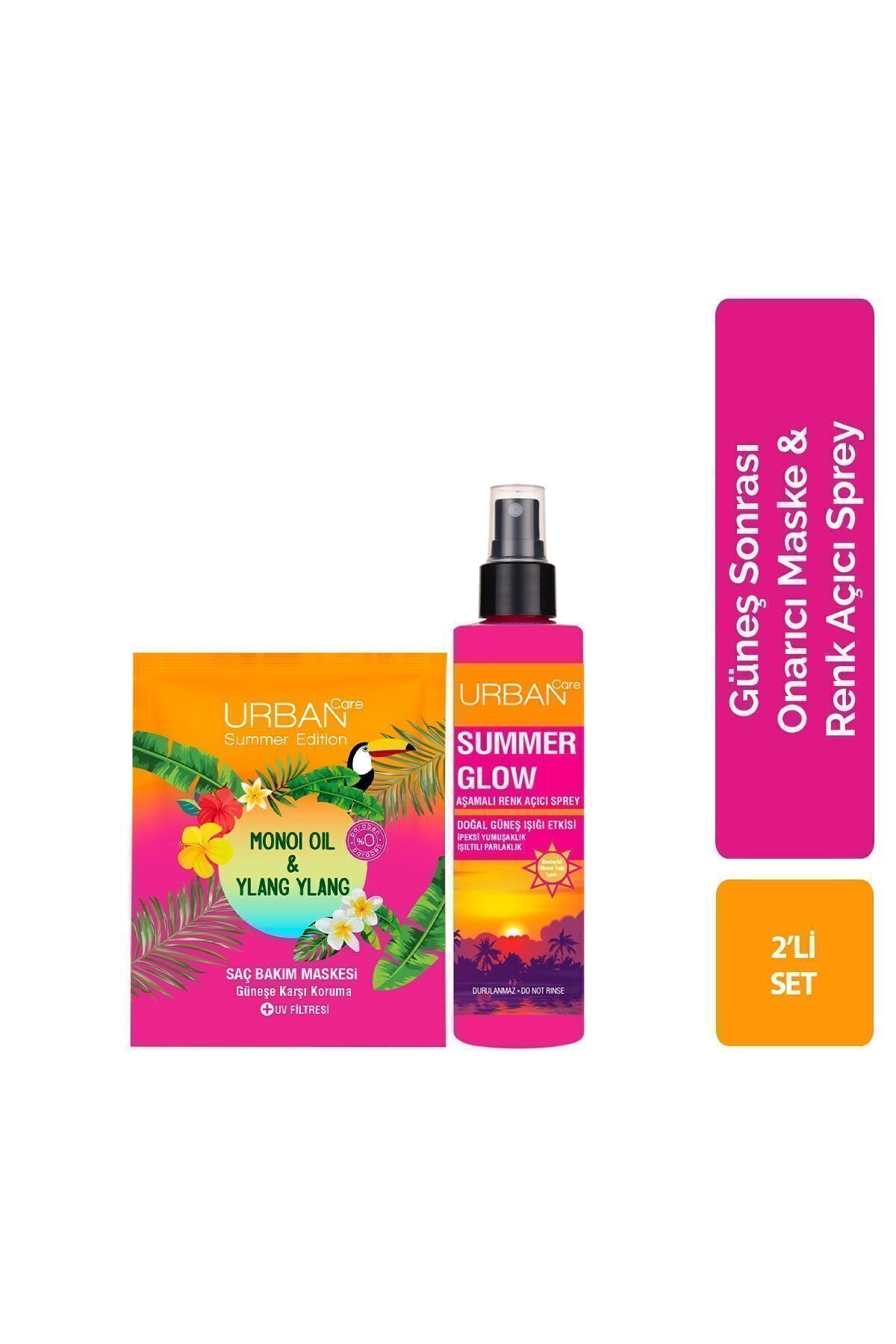 Urban Care Summer-Monoi Yağı&Ylang Ylang Güneş Koruyucu Duş Öncesi Bakım Maskesi+Renk Açıcı Sprey