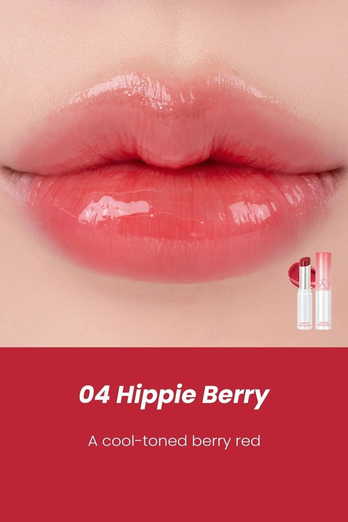 Romand Glasting Melting Balm Parlak Görünümlü Renk Veren Dudak Balmı 04 Hippie Berry (VİONİNE)