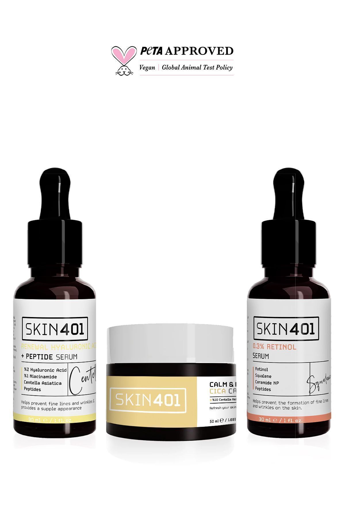 Skin401 Retinol Bariyer Onarıcı Sandviç Metodu Bakım Rutini