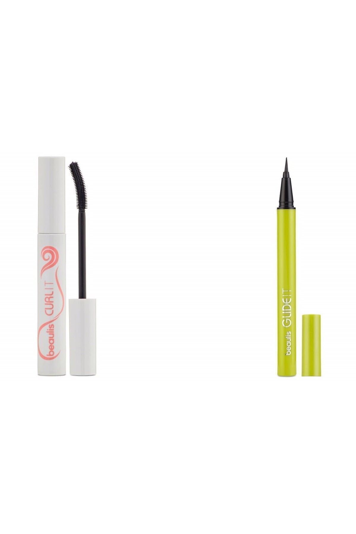 beaulis Curl It Maskara Hacimli ve Kıvrık Kirpikler + Glide It Eyeliner Black