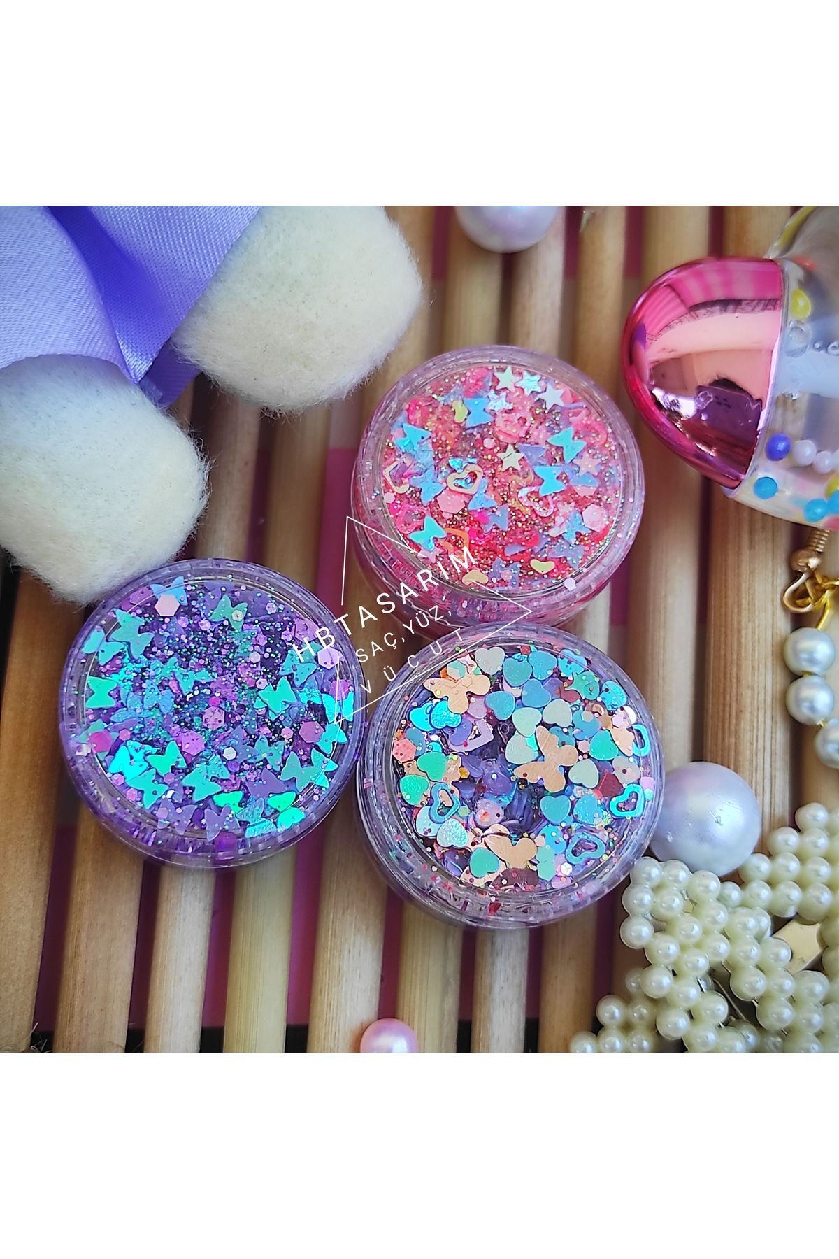 hbtasarim Renkli-glitter Krem Far Yüz Ve Vücut Simi Far Set
