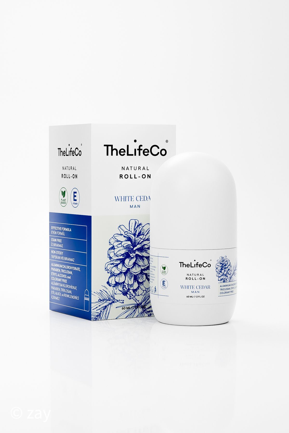 The LifeCo Doğal White Cedar Roll On Erkek Deodorant 60 ml