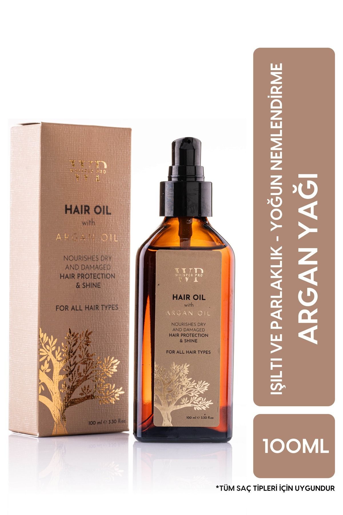 whisperpro Whisper Pro Argan Oil Işıltı Ve Parlaklık Veren Yoğun Nemlendirici Argan Yağı 100 Ml