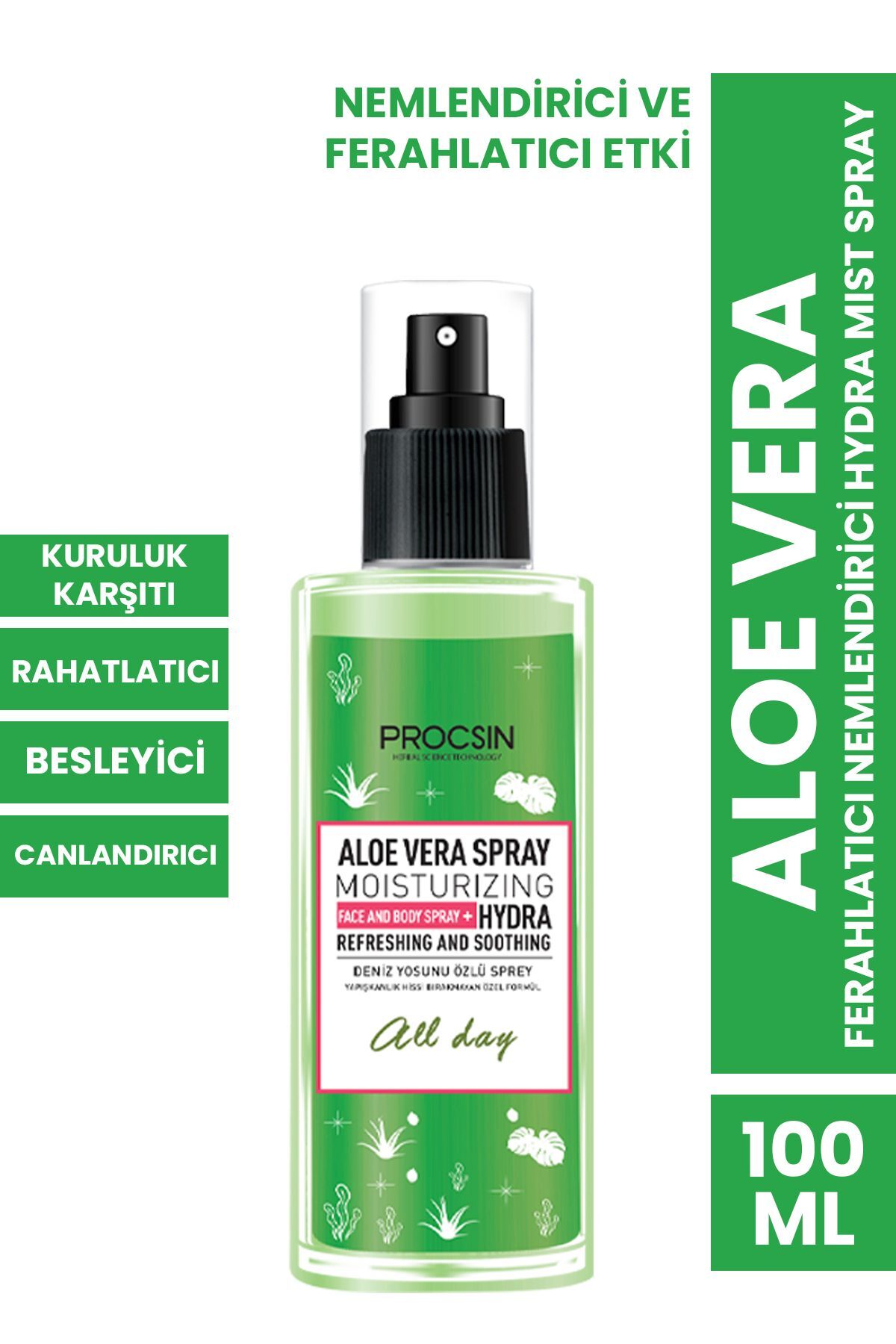 PROCSIN PROCSİN Aloevera ferahlatıcı nemlendirici hydra mist spray 100 ml