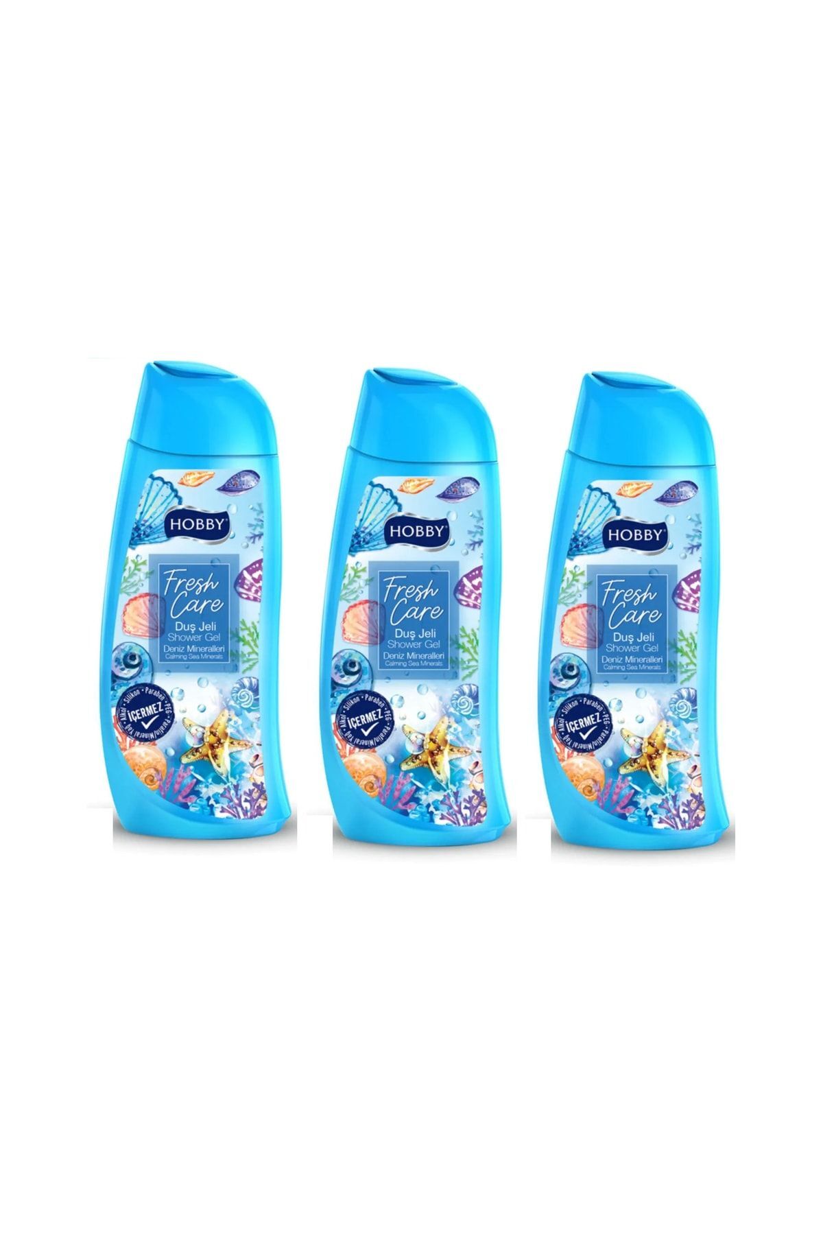Hobby Duş Jeli Fresh Care Deniz Mineralleri 500 ml X 3 Adet