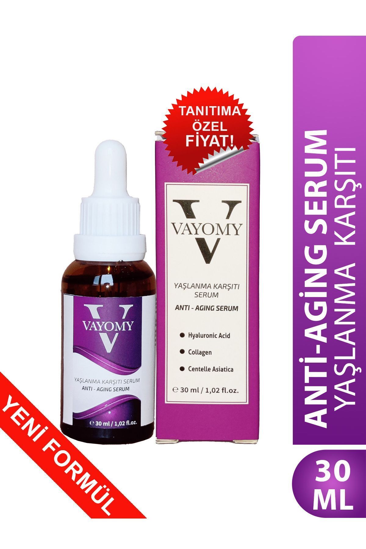 Vayomy Anti-aging Yaşlanma Karşıtı, Sıkılaştırıcı, Botox Etkili, Serum 30ml