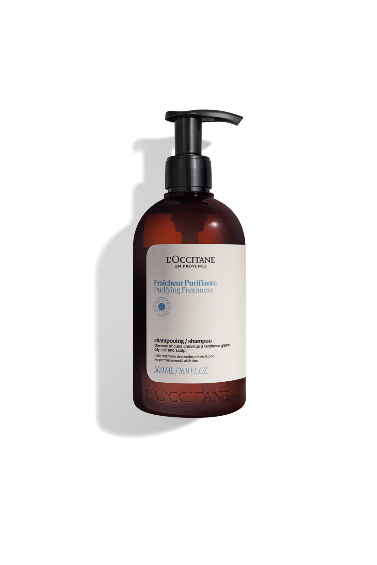 L'Occitane Arındırıcı ve Canlandırıcı Şampuan, Yağlı Saç Derisi için, Pompalı, 500 ml