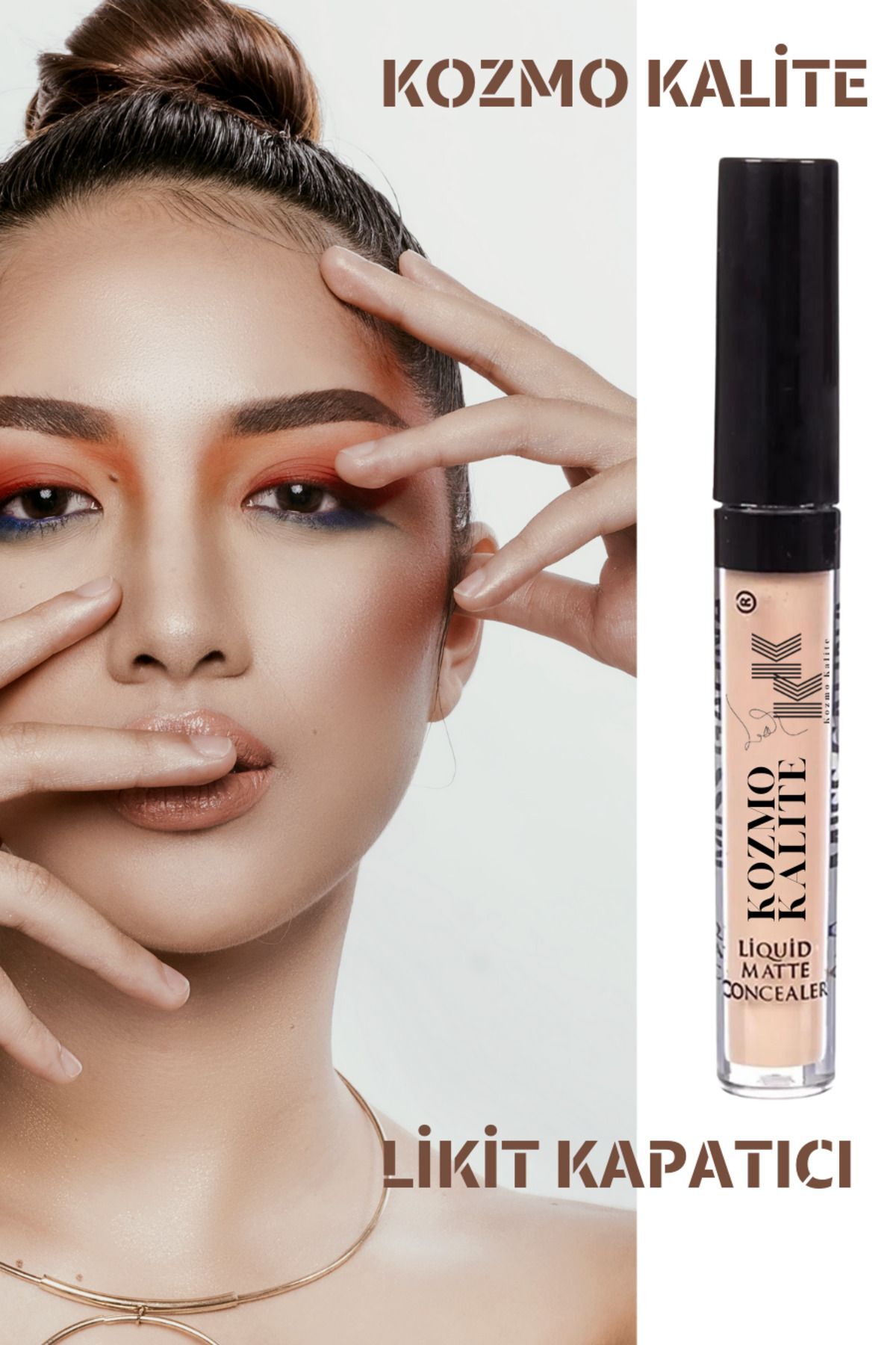 kozmokalite Concealer Tüm Yüze Uygulanabilir Yüksek Pigmentli Likit Kapatıcı