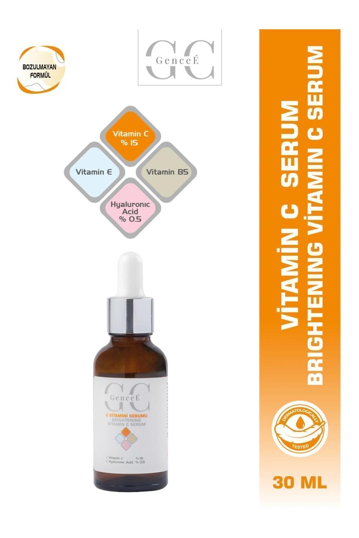 GenceE C Vitamini Aydınlatıcı Ve Ton Eşitleyici Cilt Serumu 30 ml (%15 VİT C)