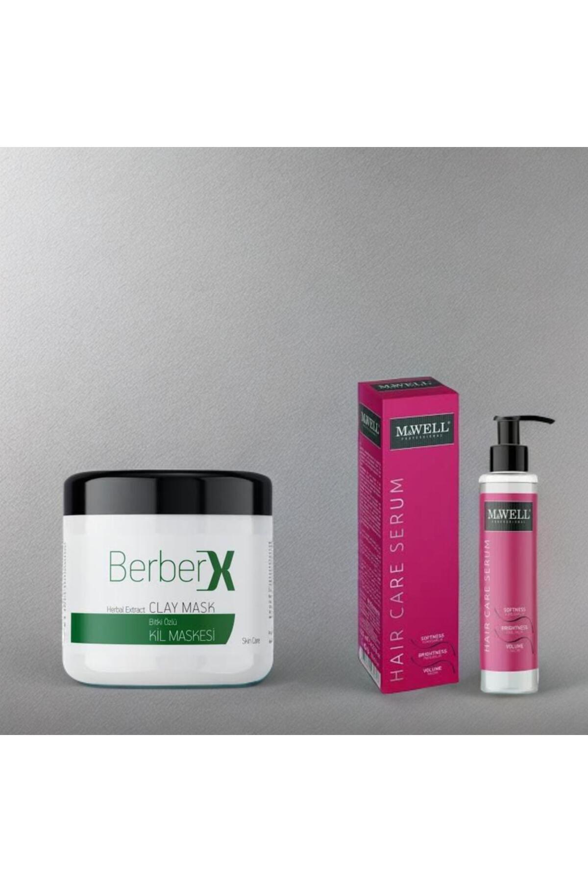M&Well Saç Bakım Serumu 125 ml + berberx bitki özlü kil maskesi 650 ml