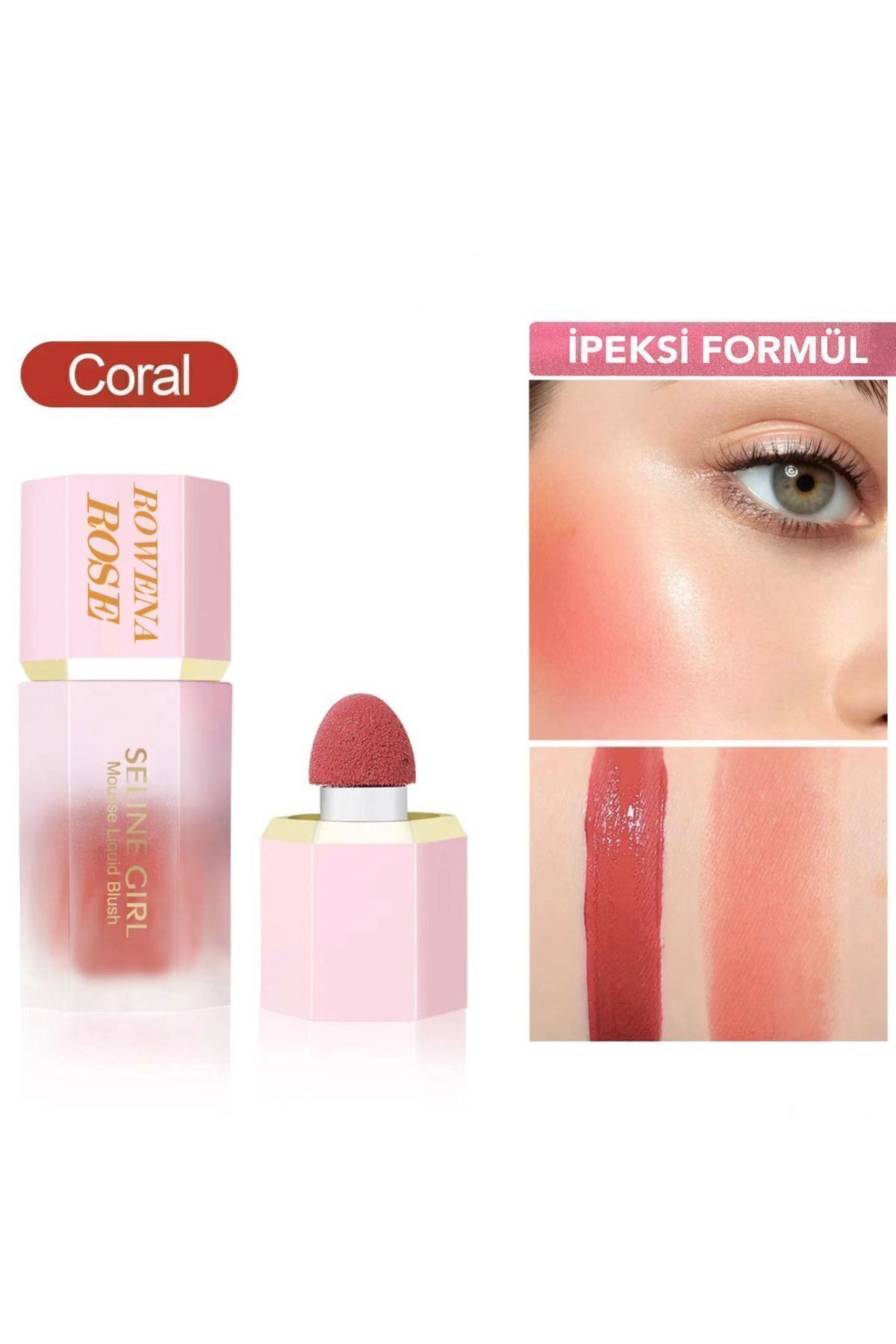 Yoğun Pigmentli Likit Allık (Coral) Doğal Görünüm