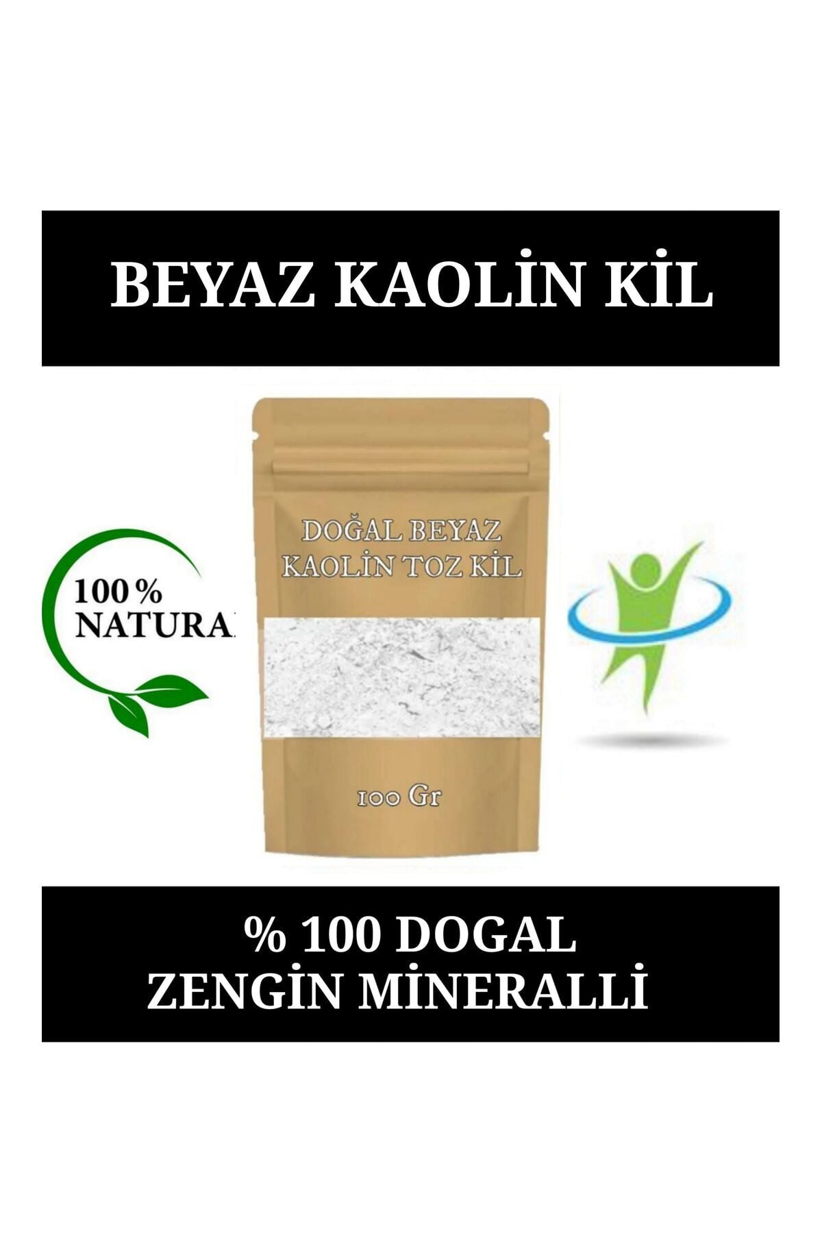 E.M.S AVM KAOLİN KİL DOĞAL YÜZ MASKESİ BEYAZ KİL MASKESİ BEYAZ KAOLİN TOZ KİL 100 GR.
