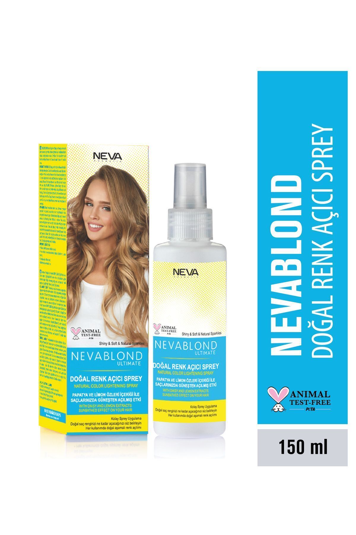 Nevablond Doğal Renk Açıcı Sprey 150ml (vegan)
