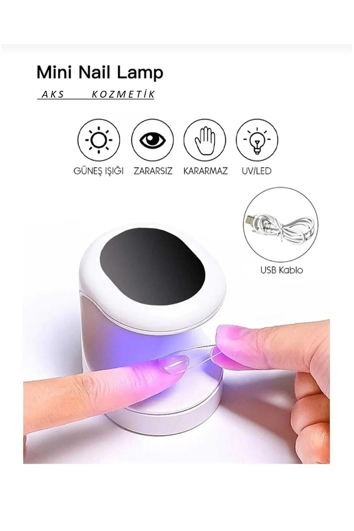 aks kozmetik Protez Tırnak - Kalıcı Oje Mini Uv-led 16 Watt 3 Led Oje Kurutucu