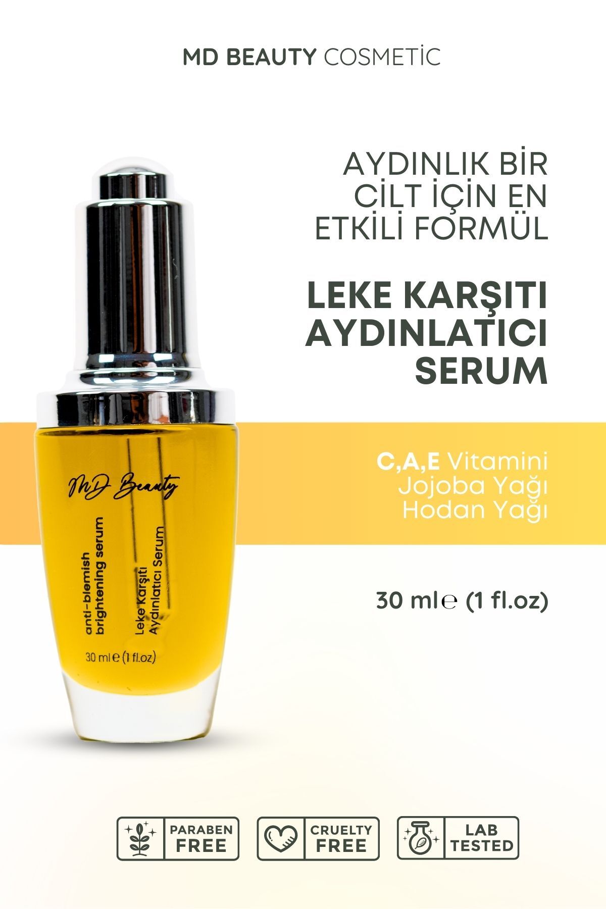 md beauty Leke Karşıtı Aydınlatıcı Besleyici Yağ Bazlı Serum