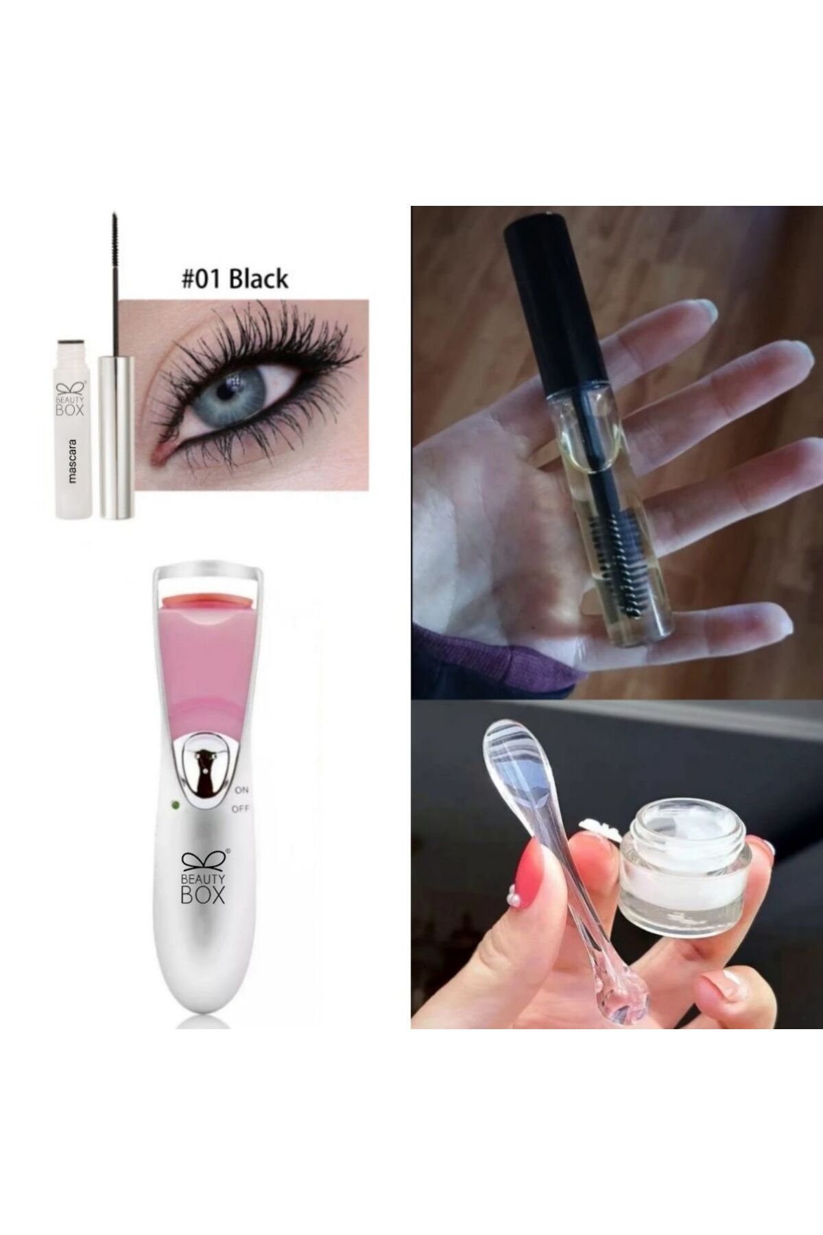 Beauty Box Doğal Lifting Kirpik Kıvırıcı Göz Altı ve Çevresi Kremi Besleyici Kirpik Uzatma ve Maskara