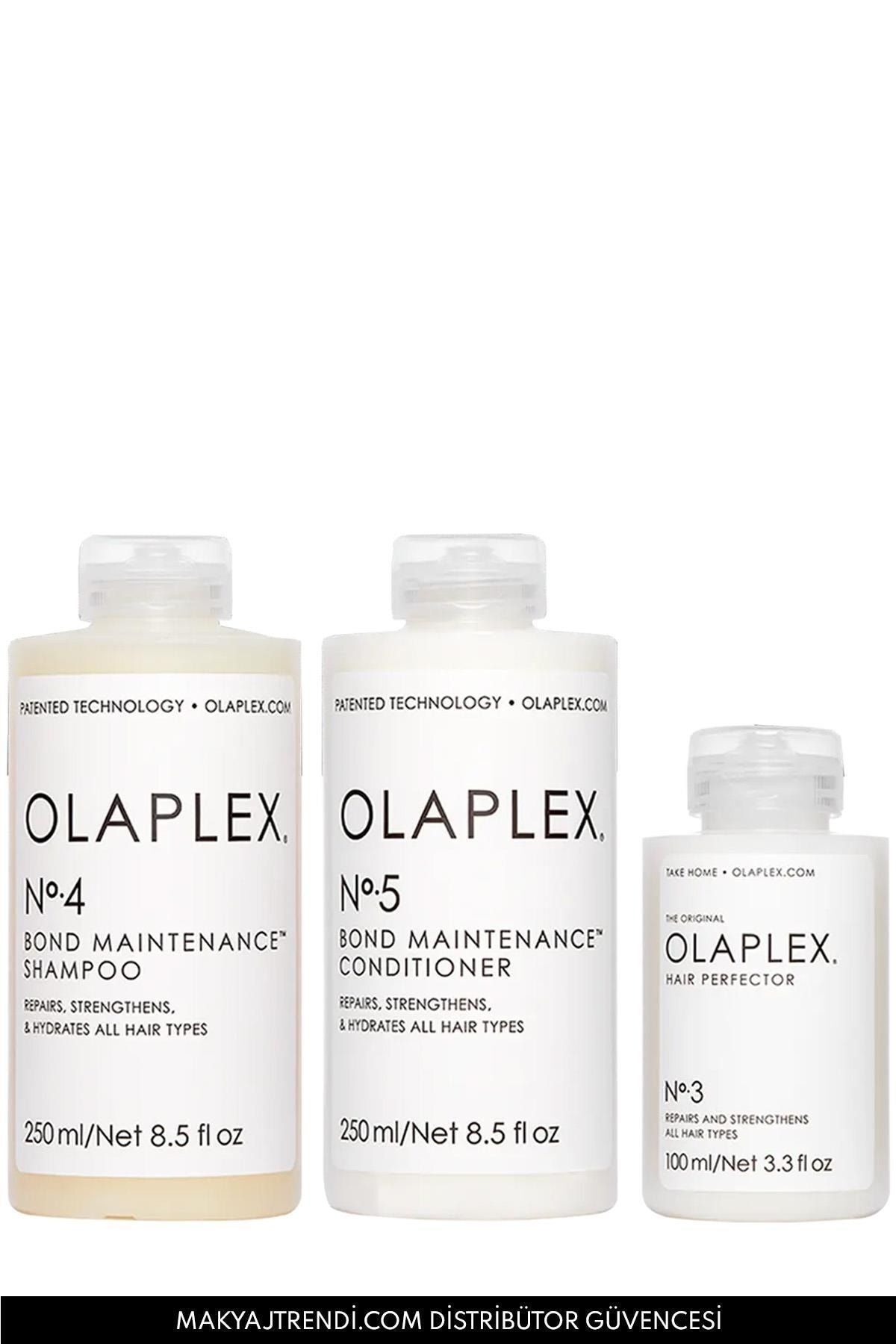 Olaplex Bond Maintenance System - Saç Kusursuzlaştırıcı & Bağ Güçlendirici Üçlü Bakım Seti