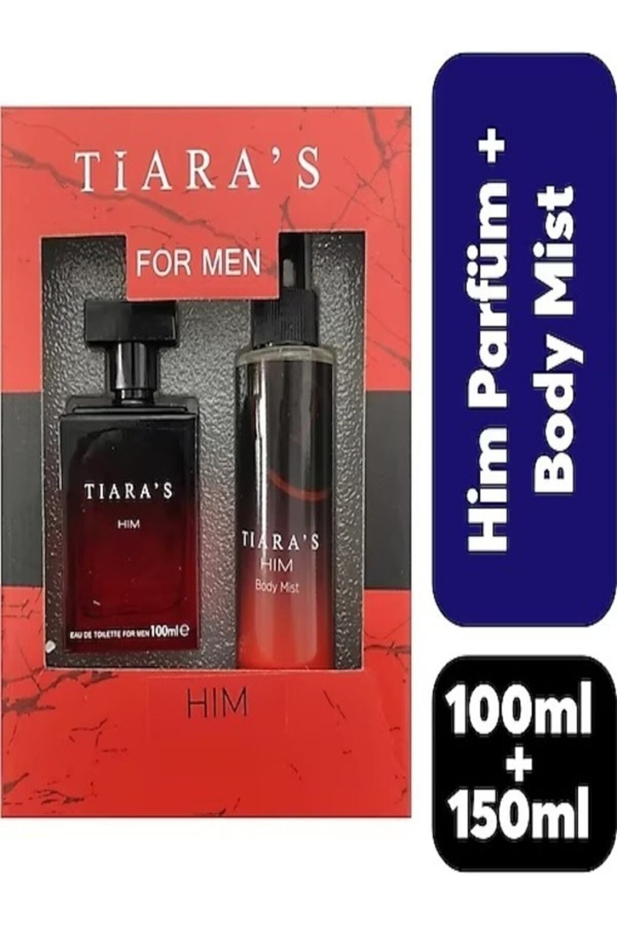 Tiaras Him Edt 100ml Erkek Parfüm 150ml Deodorant set