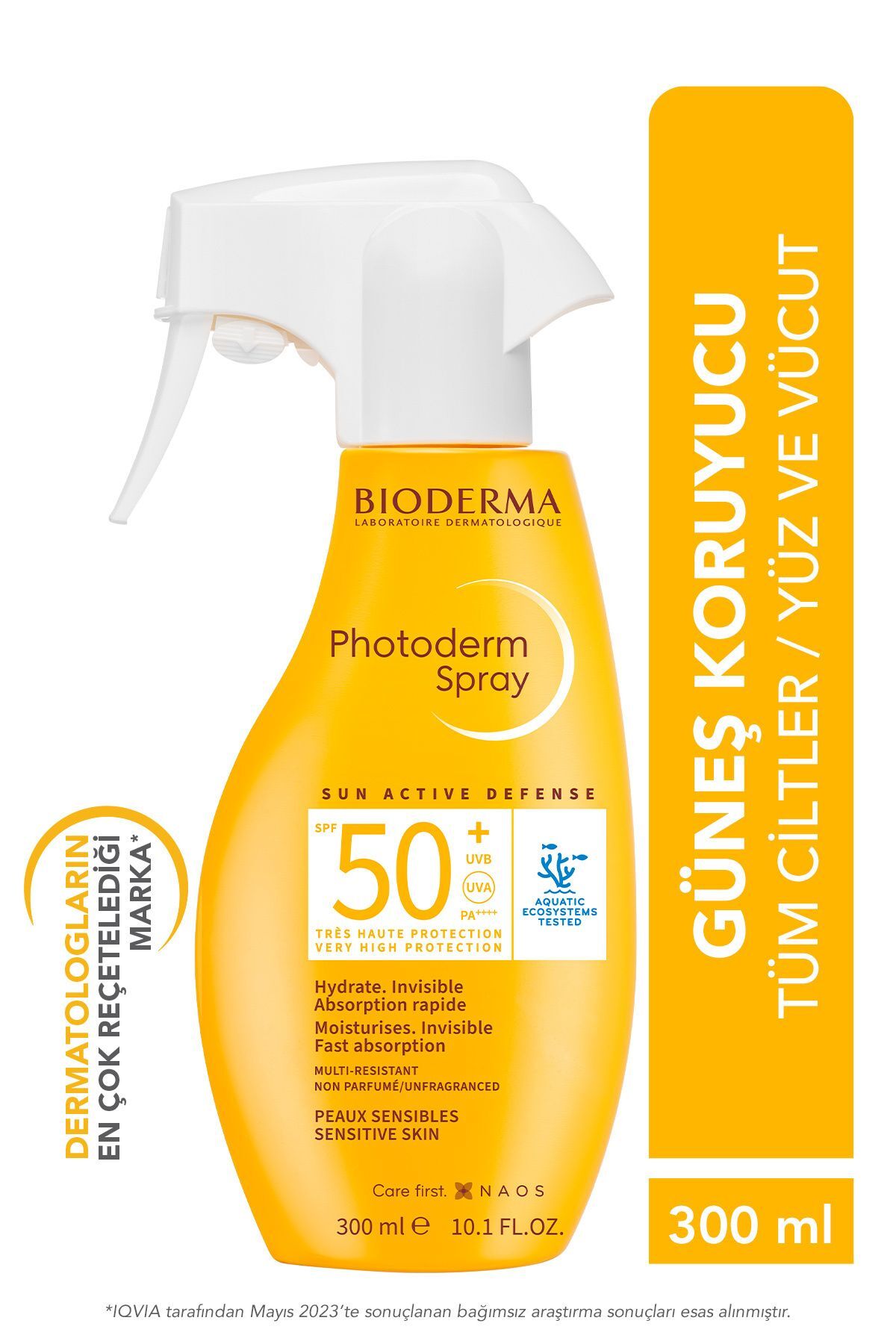 Bioderma Tüm Ciltler için Aile Boyu Sprey Formda Yüksek Korumalı Güneş Kremi 300 ml DEMBA156