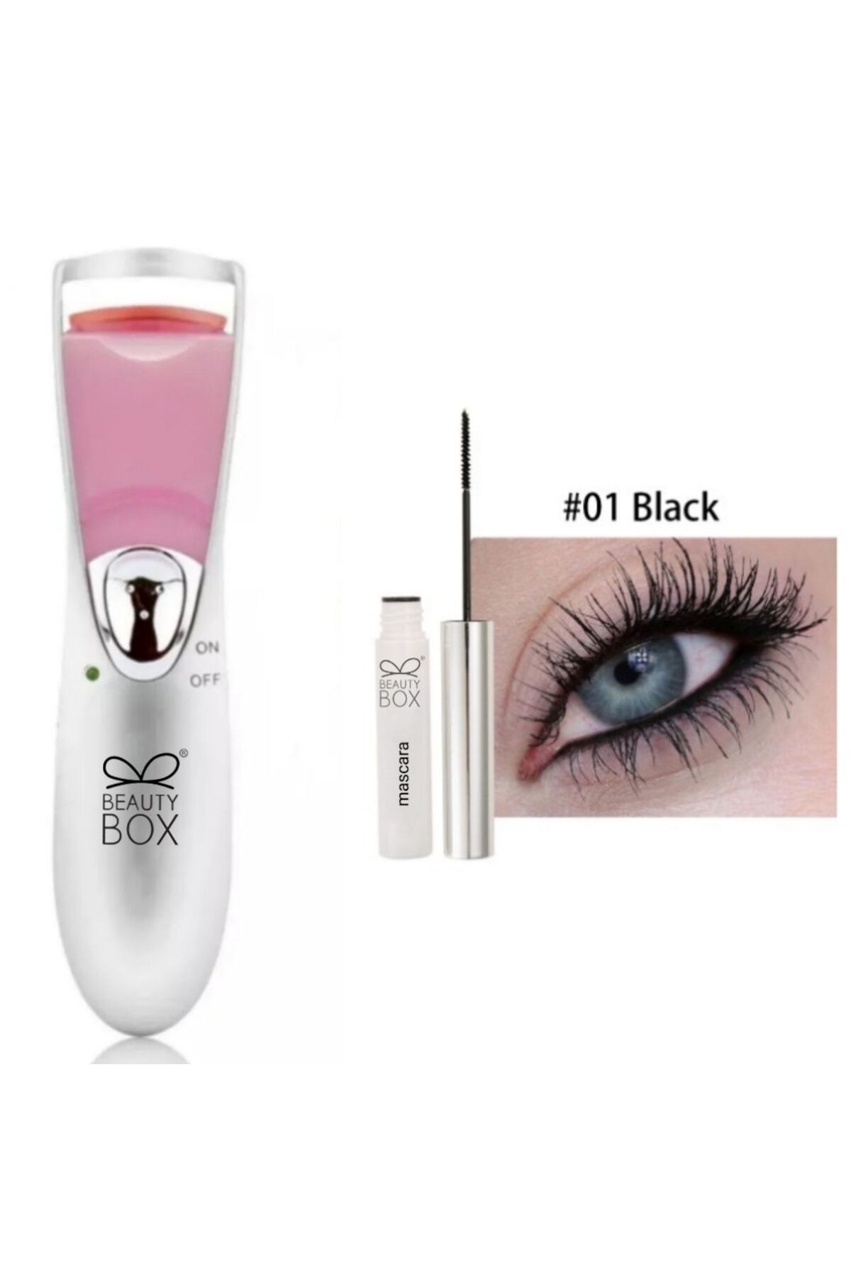 Beauty Box Doğal Lifting Isıtmalı Kirpik Kıvırıcı Black Kaş Kirpik Güçlendirici Maskara
