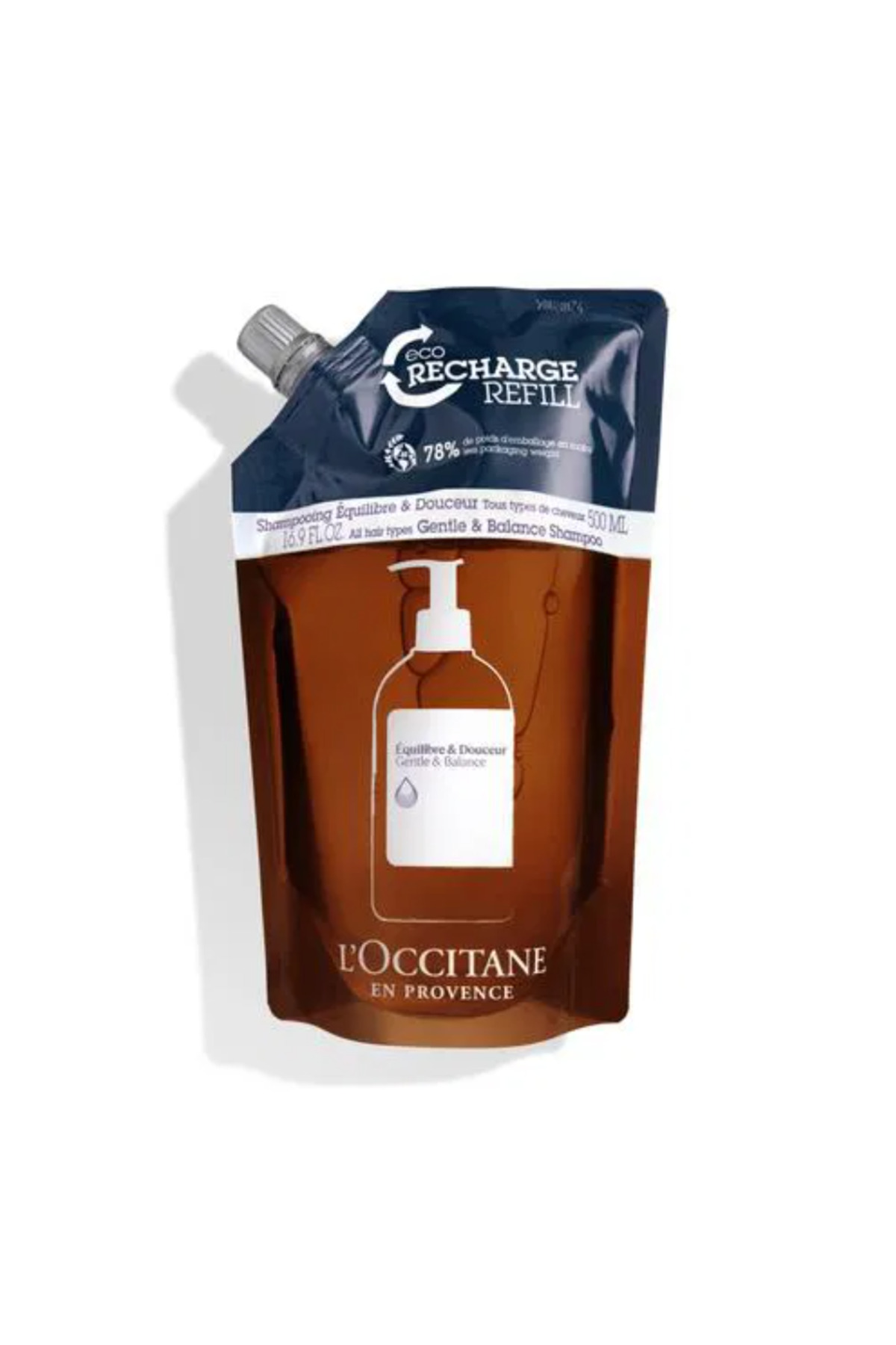 L'Occitane Kabarmayı, kırık uçları ve saç kırılmasını azaltır Aromachology Gentle & Balance Shampoo 500ml