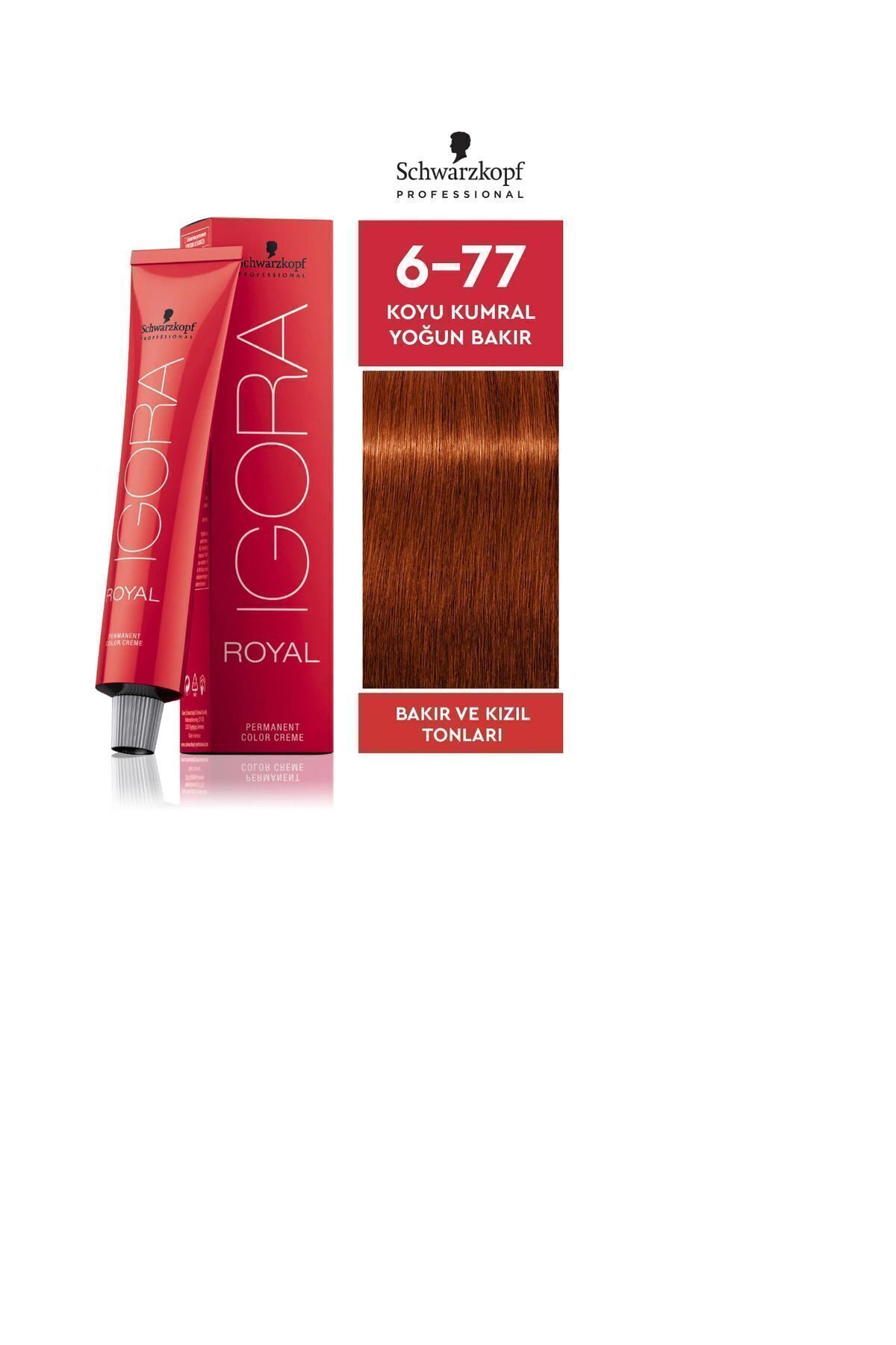 Schwarzkopf Royal 6-77 Koyu Kumral Yoğun Bakır Saç Boyası 60ml