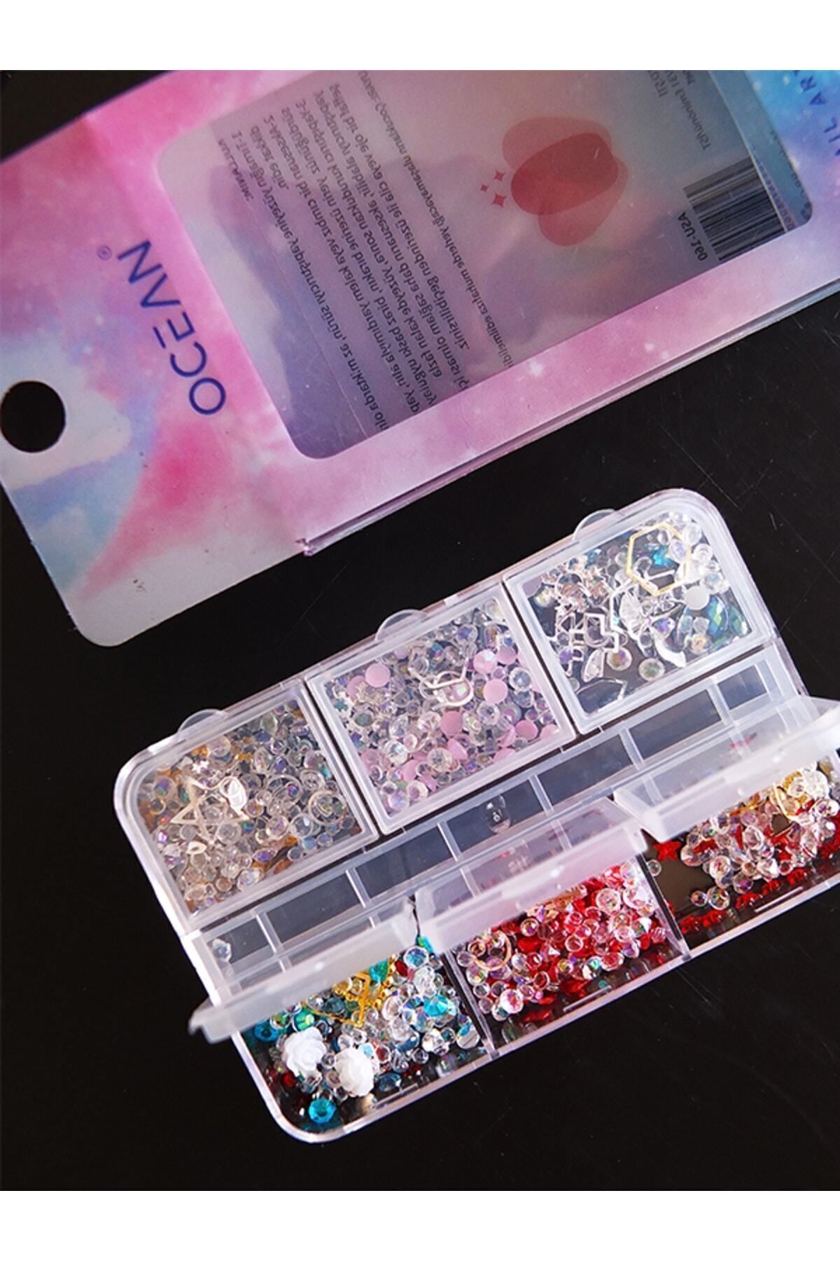 Ocean Tırnak Süsleme Ve Makyaj Taşı, Kolay Uygulanabilir, Nail Art Tırnak Süsleme Ve Makyaj Taş Set