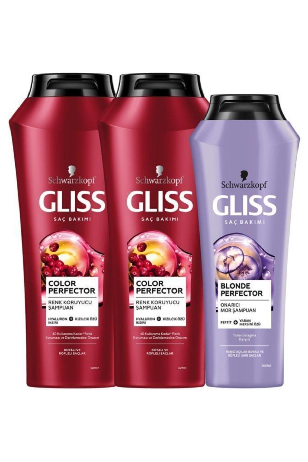 Gliss Color Perfector Renk Koruyucu Şampuan 500 ml X 2 Adet + Blonde Perfector Şampuan 250 ml