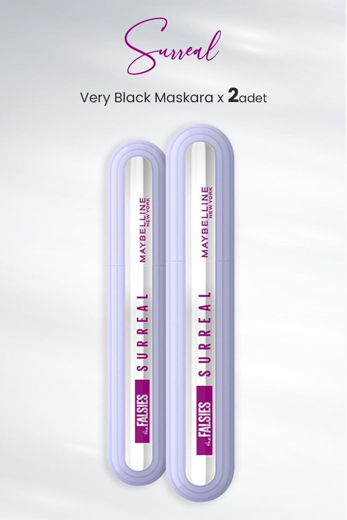Maybelline New York Maskara Surreal Very Black X 2 Adet