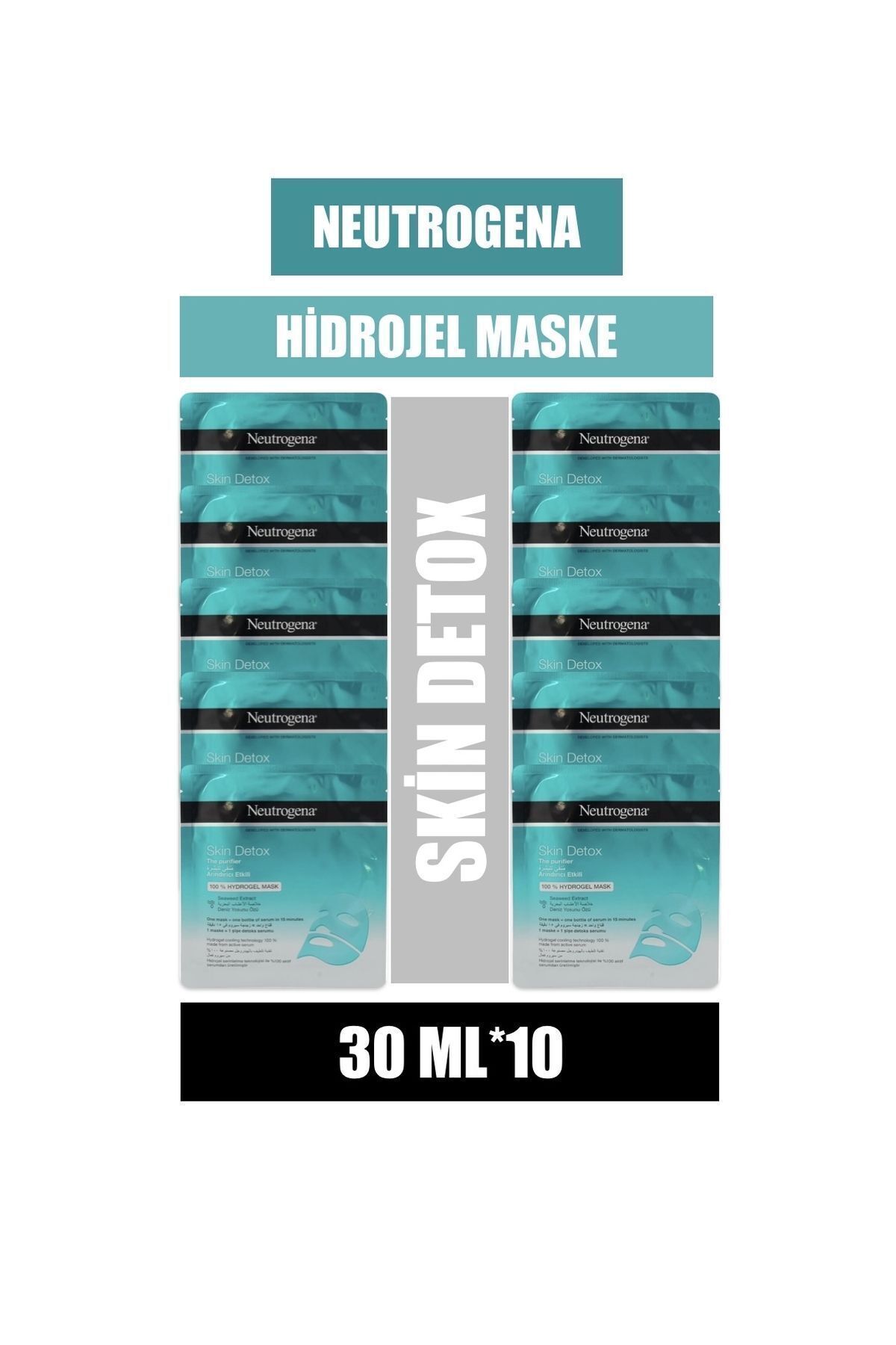 Neutrogena DENİZ YOSUNU ÖZLÜ ARINDIRICI MASKE 30ML*10Adet