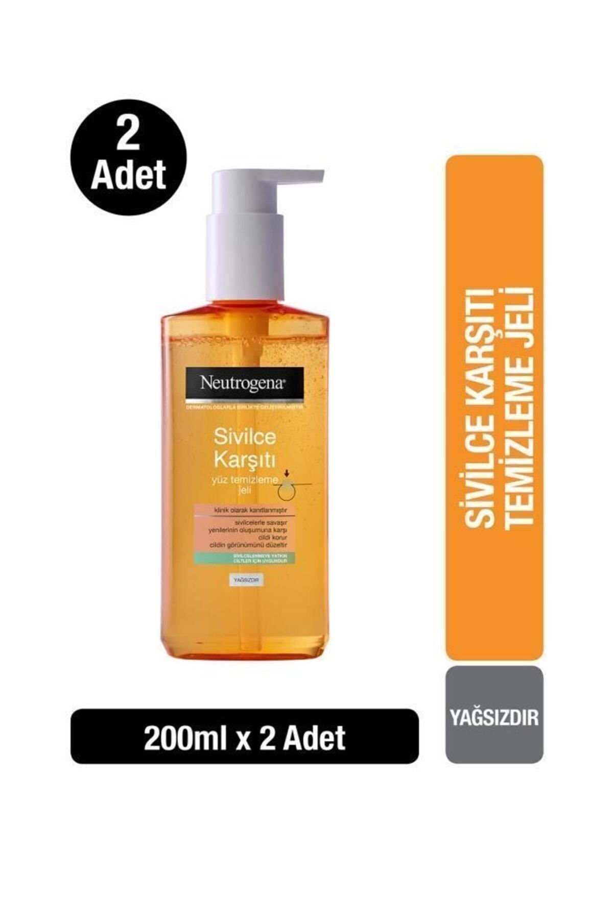 Neutrogena Visibly Clear Sivilce Karşıtı Yağsız Günlük Yüz Temizleme Jeli 200 ml X2