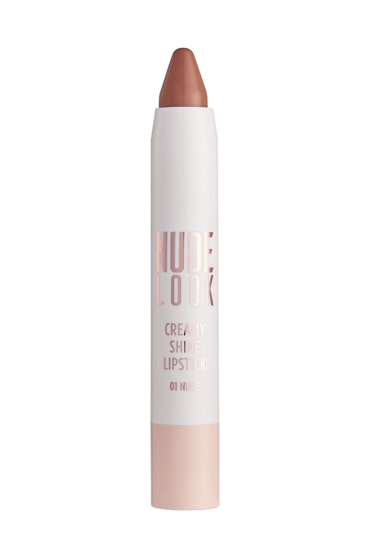 Golden Rose Nude Look Creamy Shine Lipstick No:01 Nude - Kalem Ruj - 8691190967321