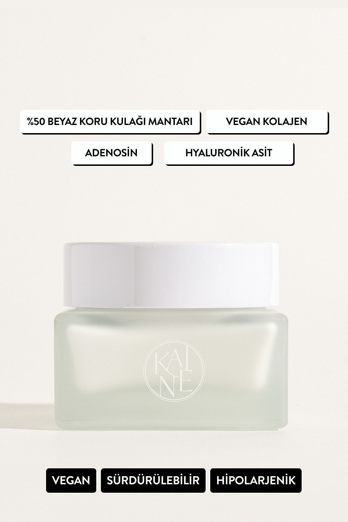 Kaine Vegan Collagen Youth Cream (KORENDY) Kırışıklık Önleyici Sıkılaştırıcı Kolajenli Vegan Krem 50ml