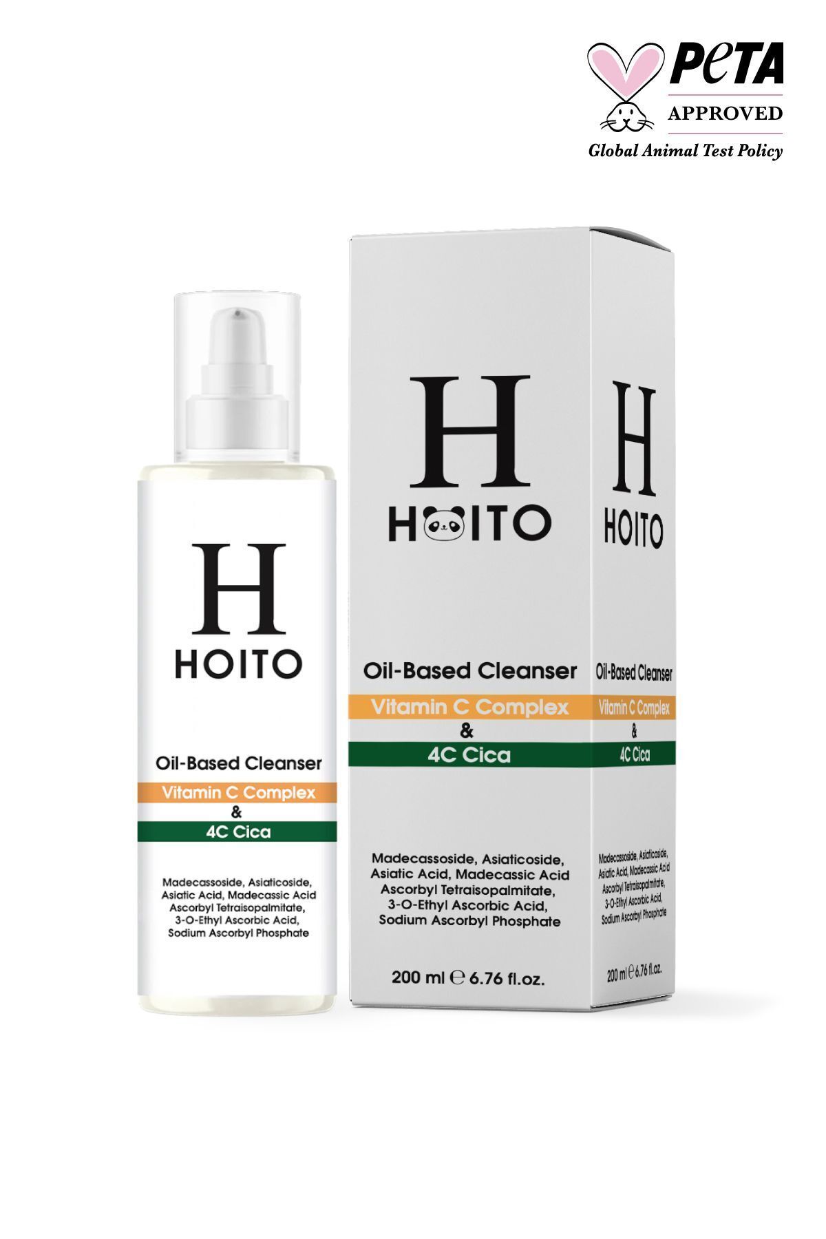 Hoito Oil Based Cleanser - Vitamin C Complex & 4C Cica Aydınlatıcı & Yatıştırıcı Yağ Bazlı Temizleyici (200 ml)