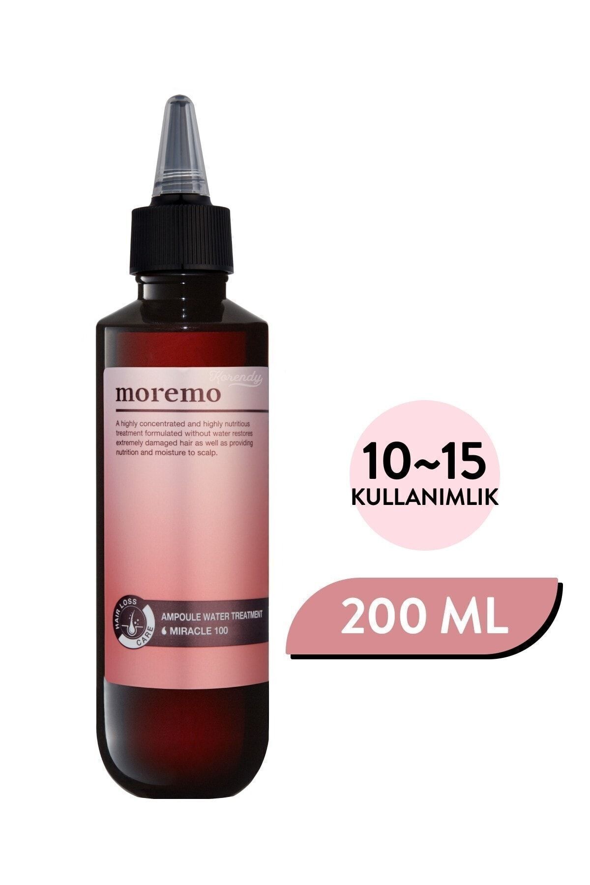 Moremo Ampoule Water Treatment Miracle 100 (KORENDY) Saç Ve Saç Derisi Onarıcı Konsantre Ampül 200ml