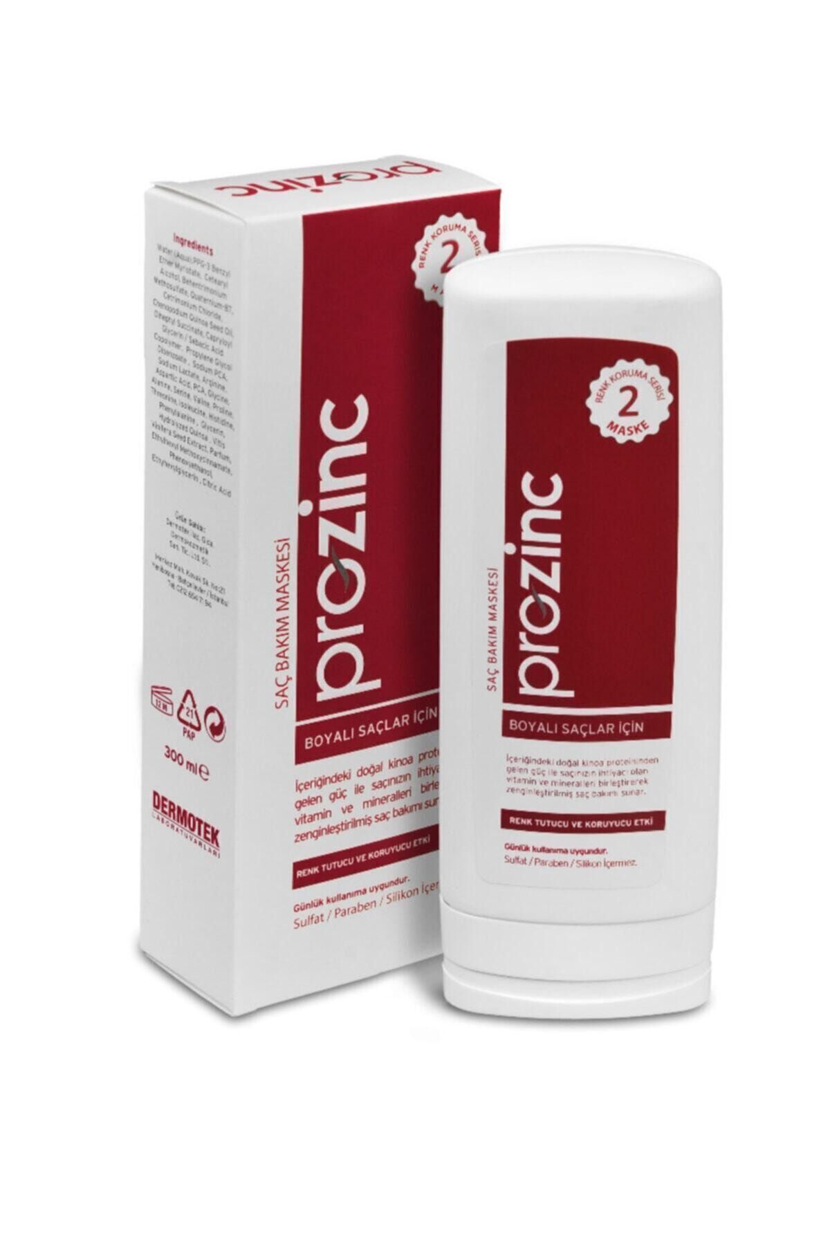 Prozinc Kinoa Kuru, Boyalı Saçlarda Boyanın Ömrünü Uzatan Saç Bakım Maskesi 300 Ml.