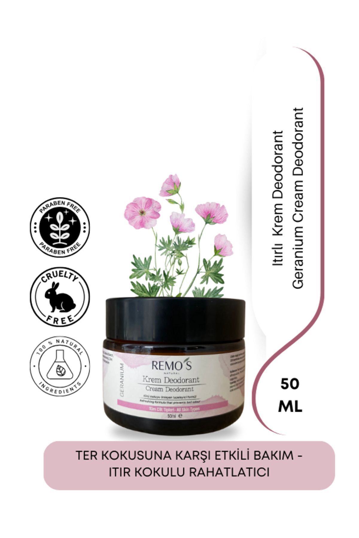 RemosNatural Itır Özlü Krem Deodorant