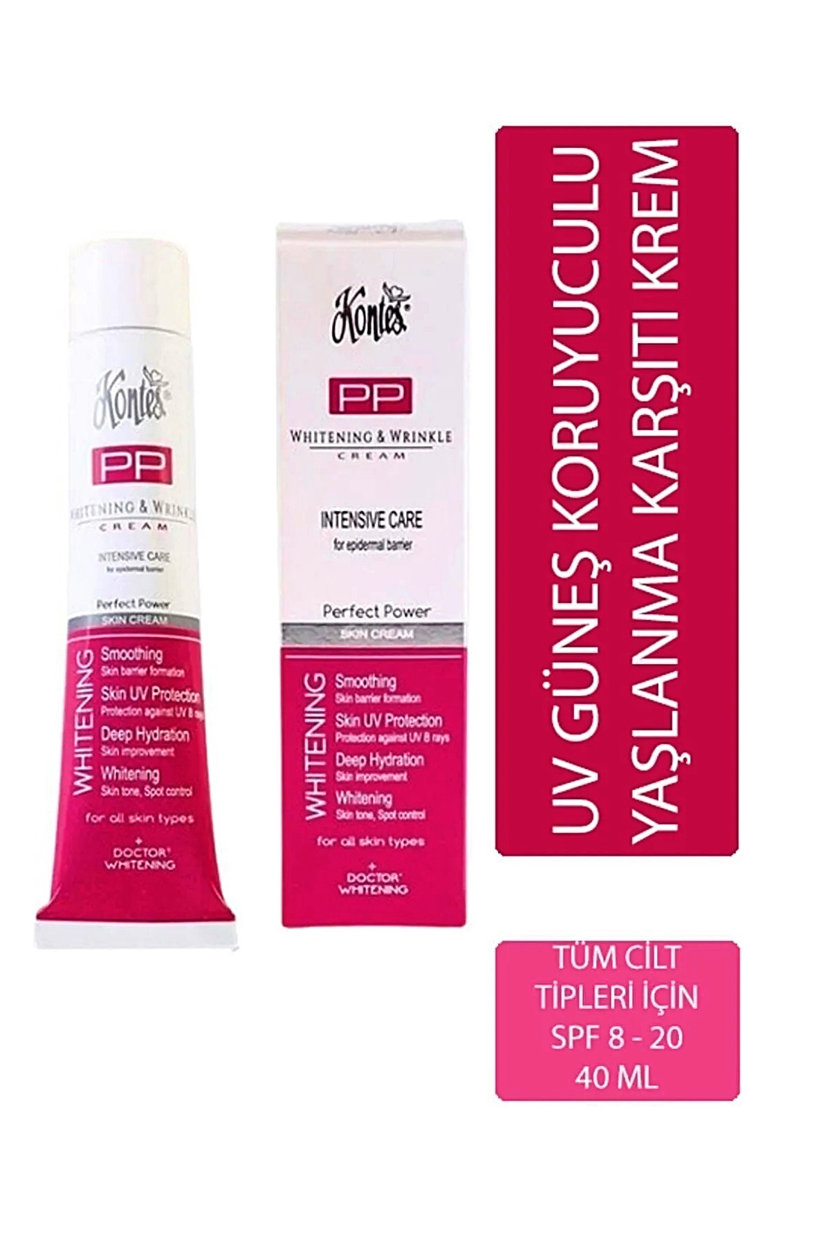 Kontes Pp Whitening Wrinkle Cream Güneş Koruyucu Beyazlatıcı Kırışıklık Yaşlanma Karşıtı Krem