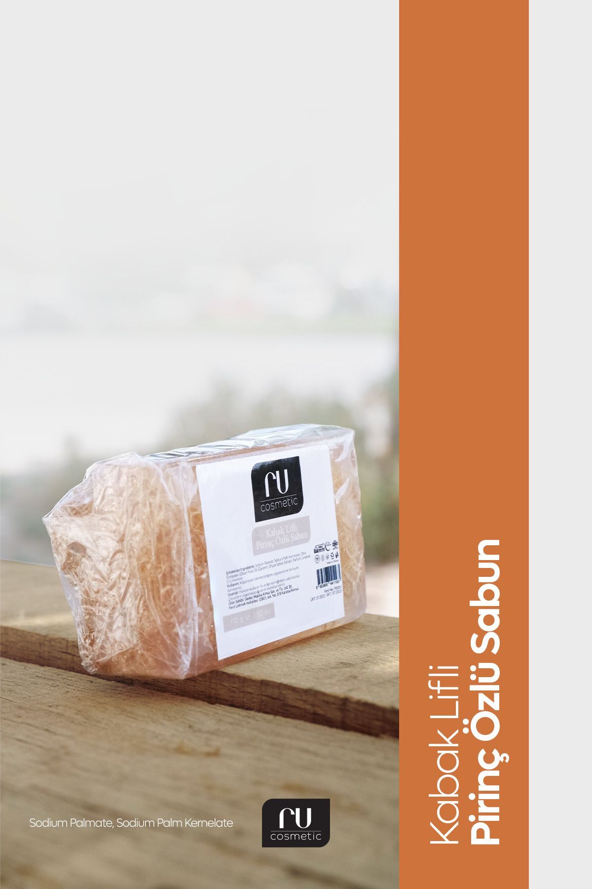 ru cosmetic DOĞAL KABAK LİFLİ PİRİNÇ ÖZLÜ SABUN