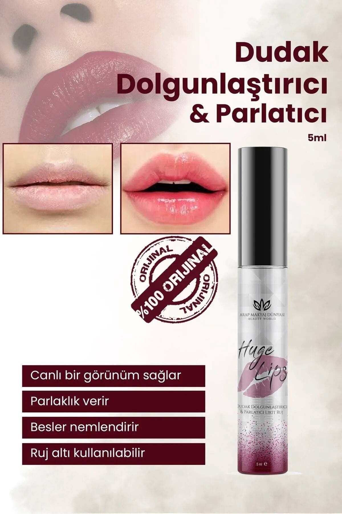 Arap Makyaj Dünyası Dudak Dolgunlaştırıcı Ve Parlatıcı Ruj