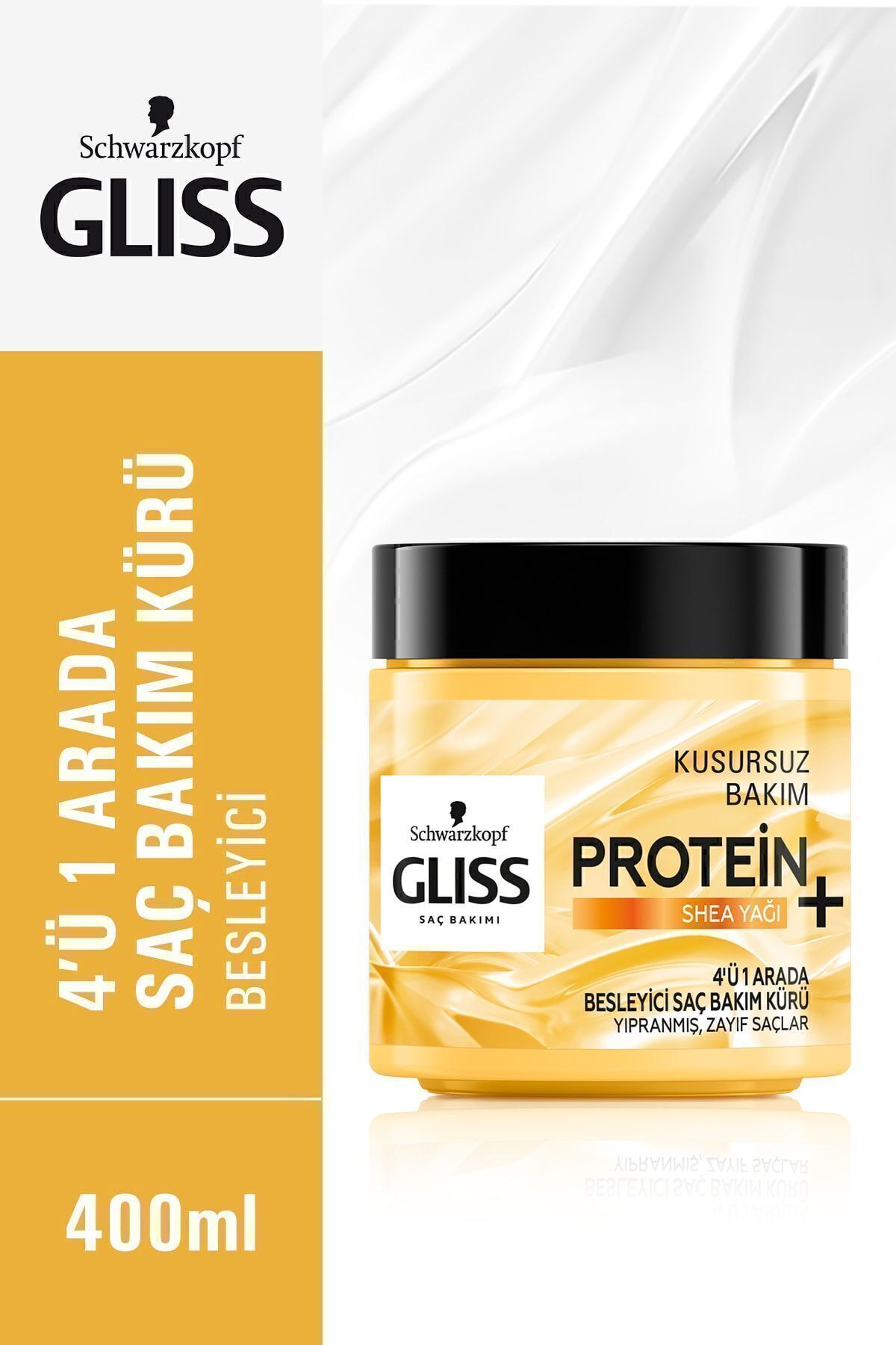 Gliss 4'ü 1 Arada Besleyici Saç Bakım Kürü - Shea Yağı Ile 400 ml