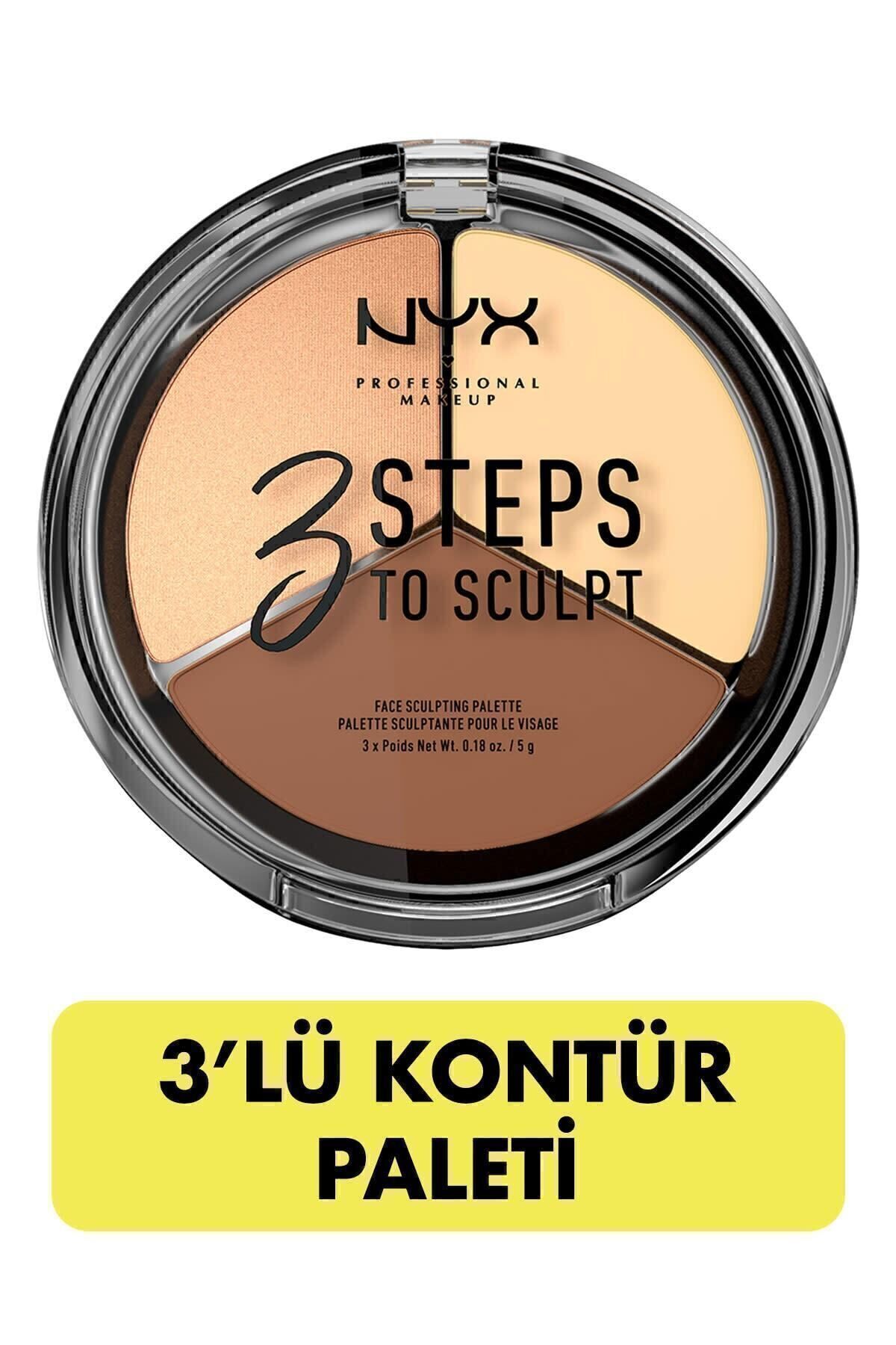 NYX Professional Makeup 3'lü Kontür Paleti - 3 Steps To Sculpt Light