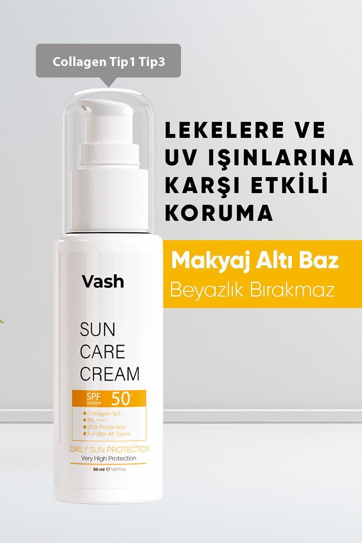 vash Leke Karşıtı Güneş Kremi Spf Yüksek Koruyucu Suya Dayanıklı