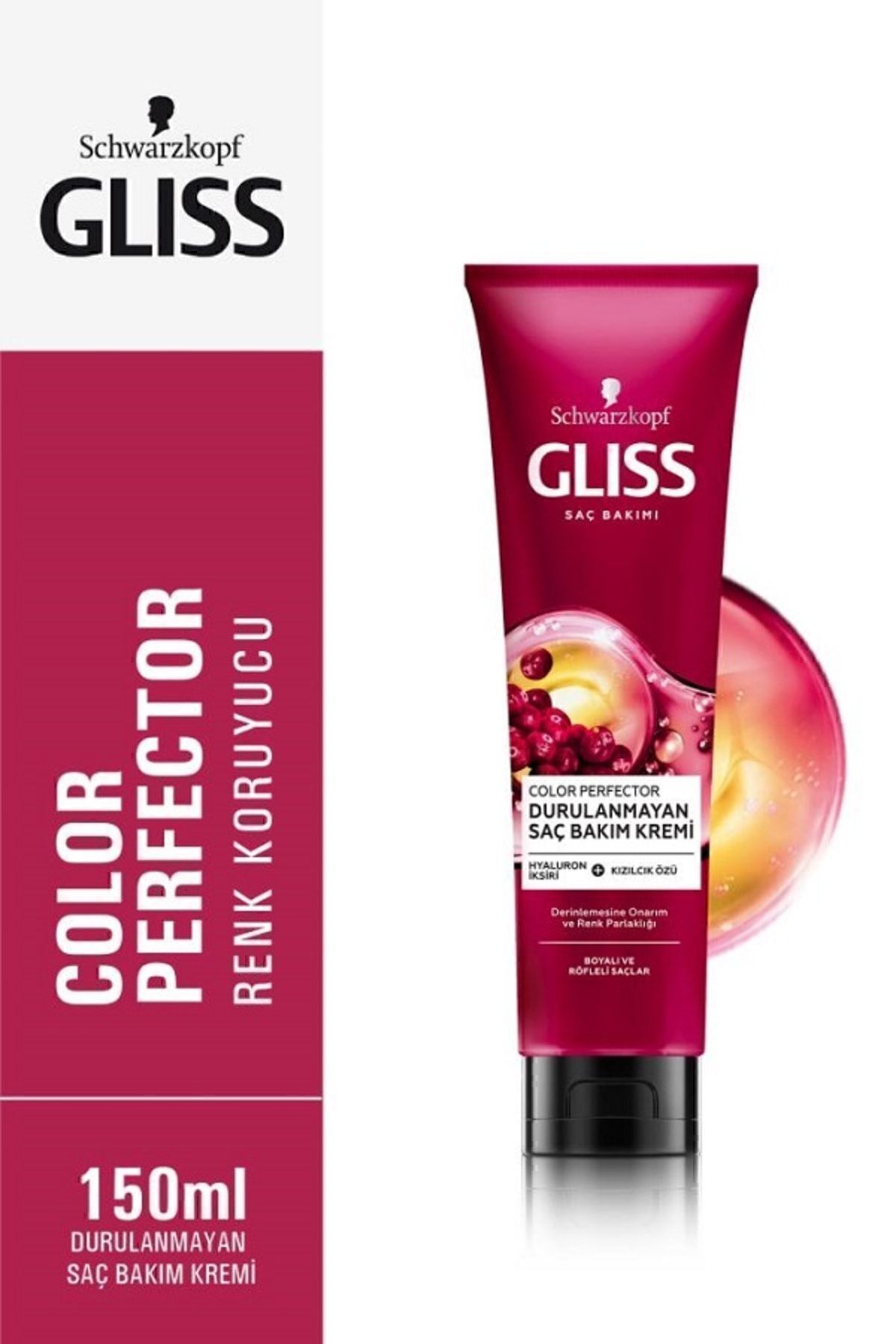 Gliss Color Perfector Renk Koruyucu Saç Bakım Kremi - Hyaluron Iksiri Ve Kızılcık Özü Ile 150 Ml
