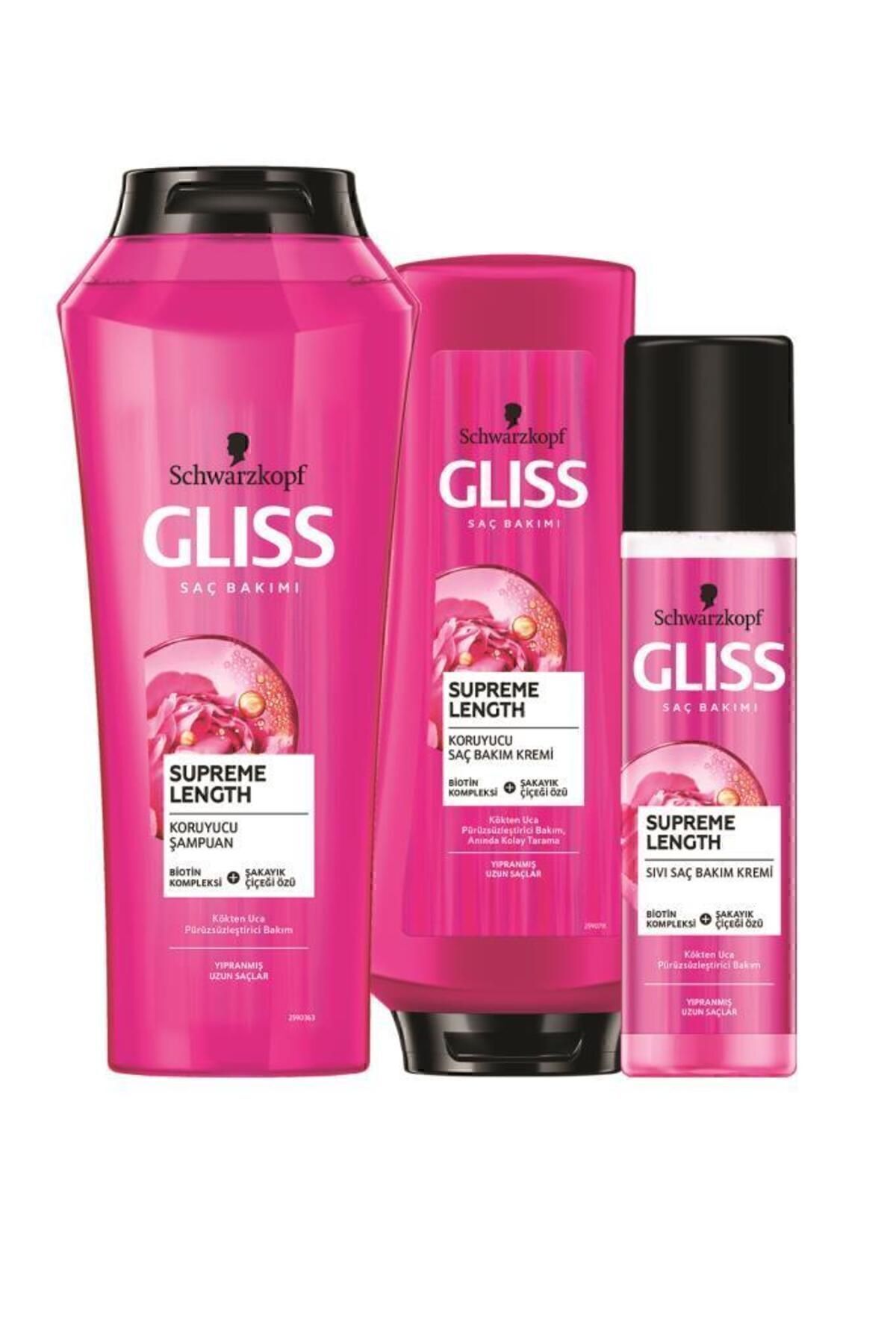 Gliss Supreme Length 500 ml Saç Kremi 360 ml Sıvı Saç Kremi 200 ml
