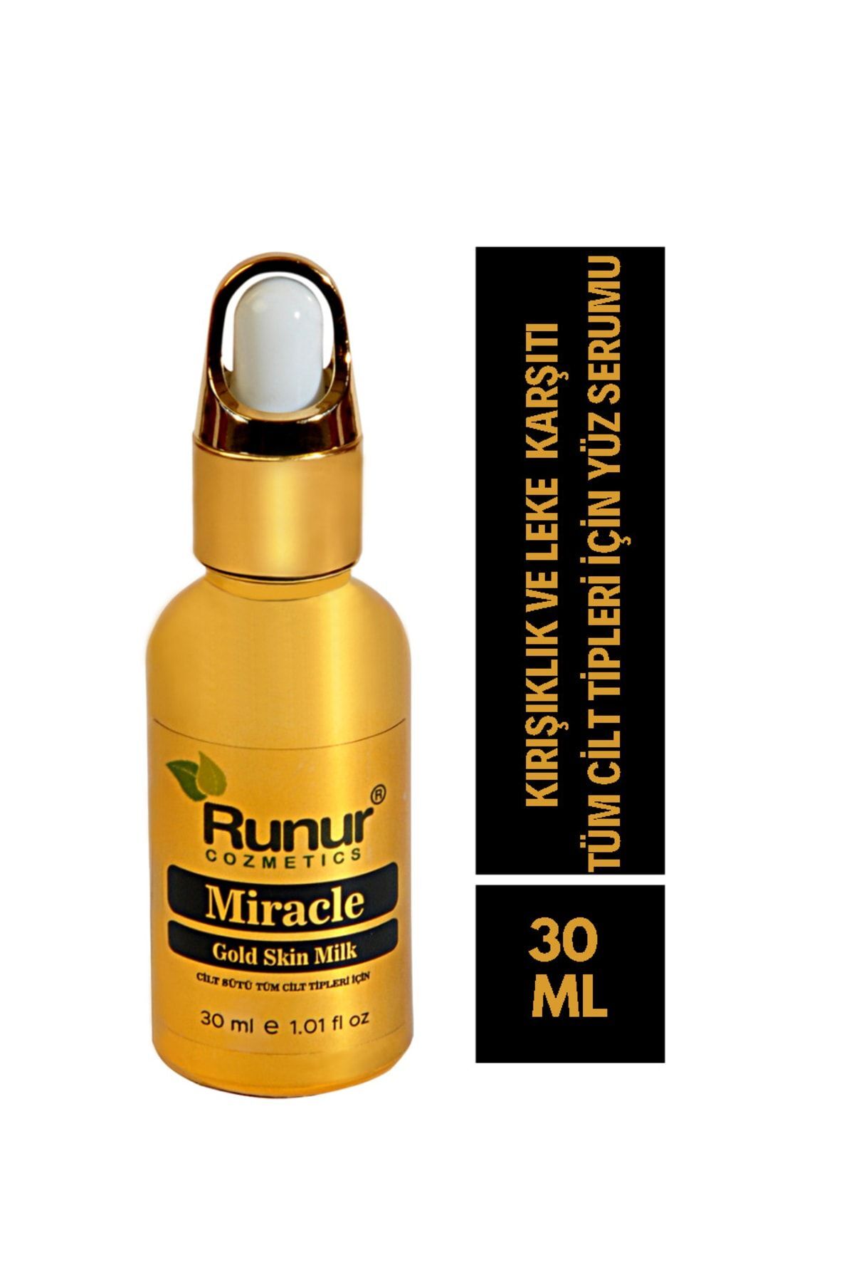 runur Miracle Gold Skin Milk Yüz Serumu 30 Ml